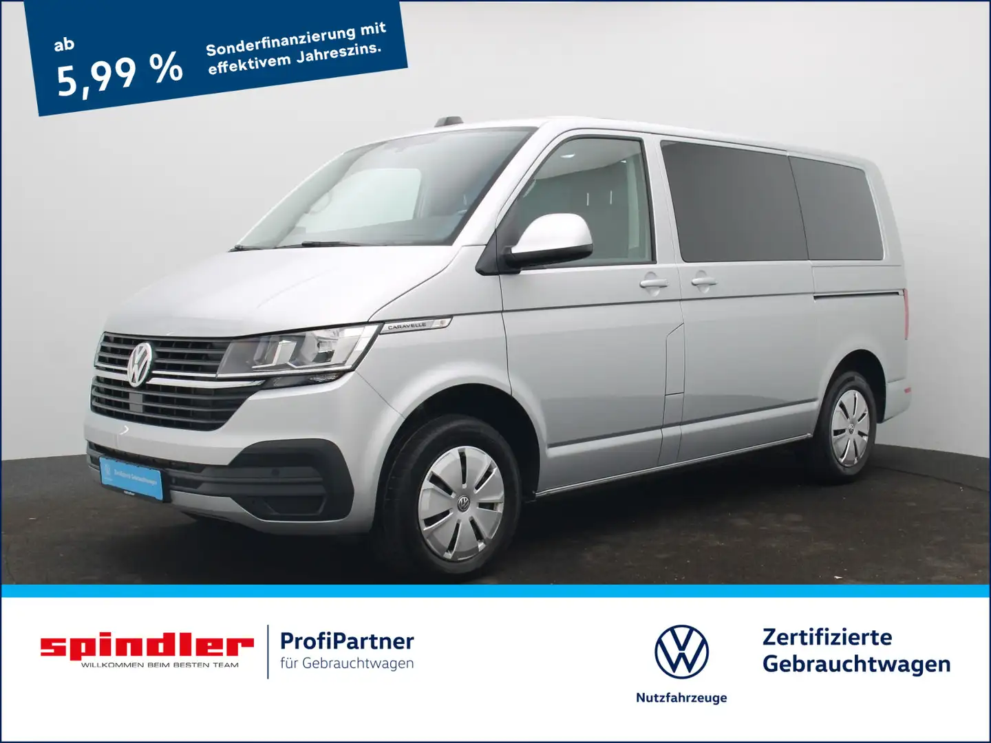 Volkswagen T6.1 Caravelle DSG / 8-Sitze, Navi, Klima, AHK Silber - 1