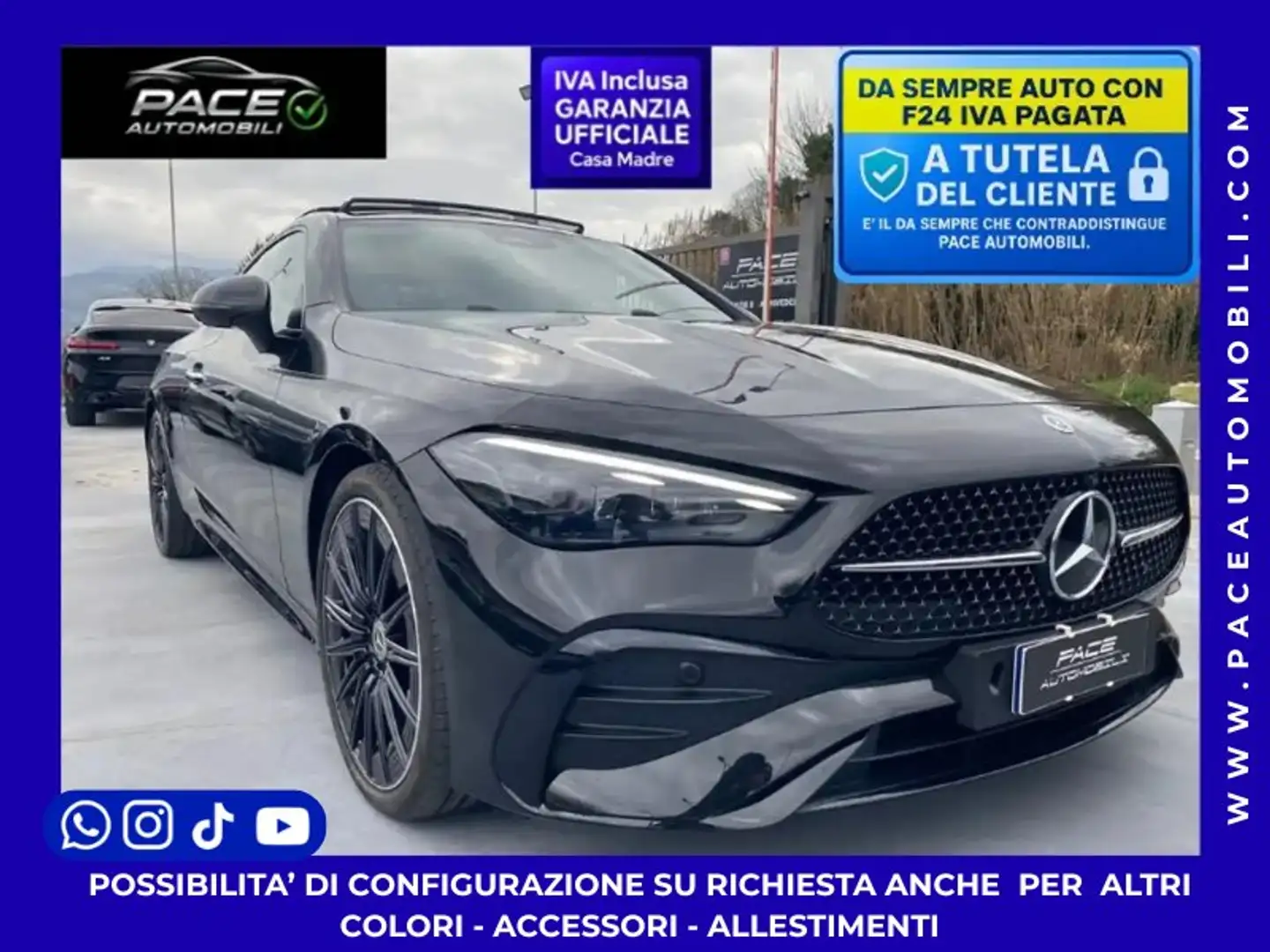 Mercedes-Benz CLE 300 4M AMG PREMIUM LED NIGHT PACK TETTO KAMERA PDC ACC Noir - 1