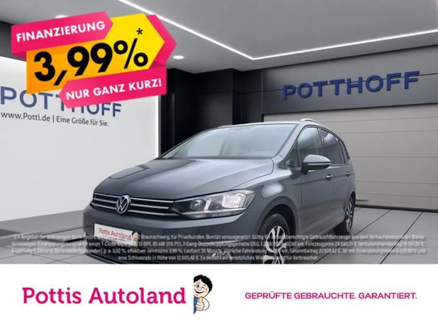 Volkswagen Touran 1.5 TSI ACTIVE NAVI KLIMA PDC SHZG Grau - 1