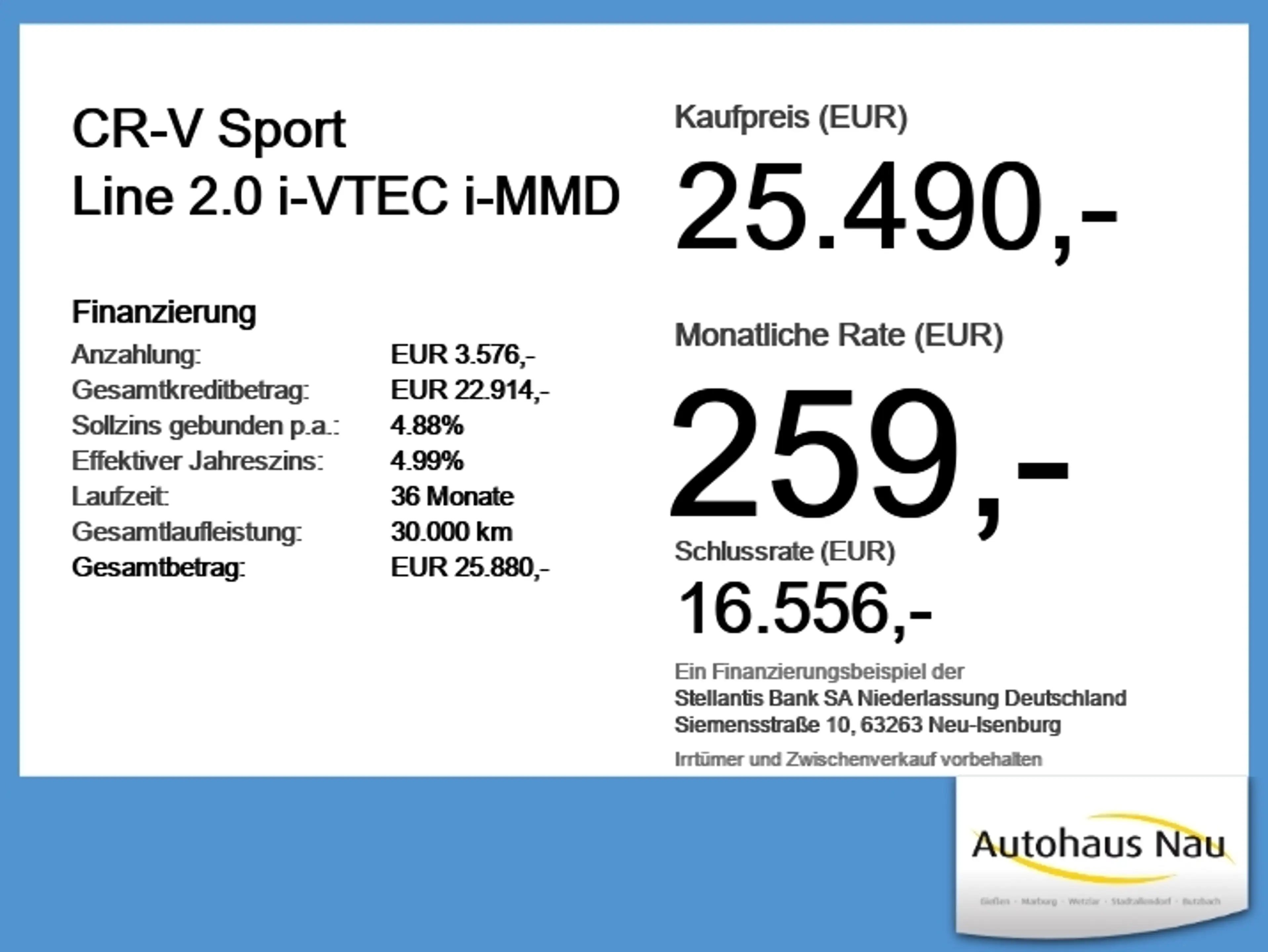 Honda CR-V Sport Line 2.0 i-VTEC i-MMD inkl. BigDeal — photo 6