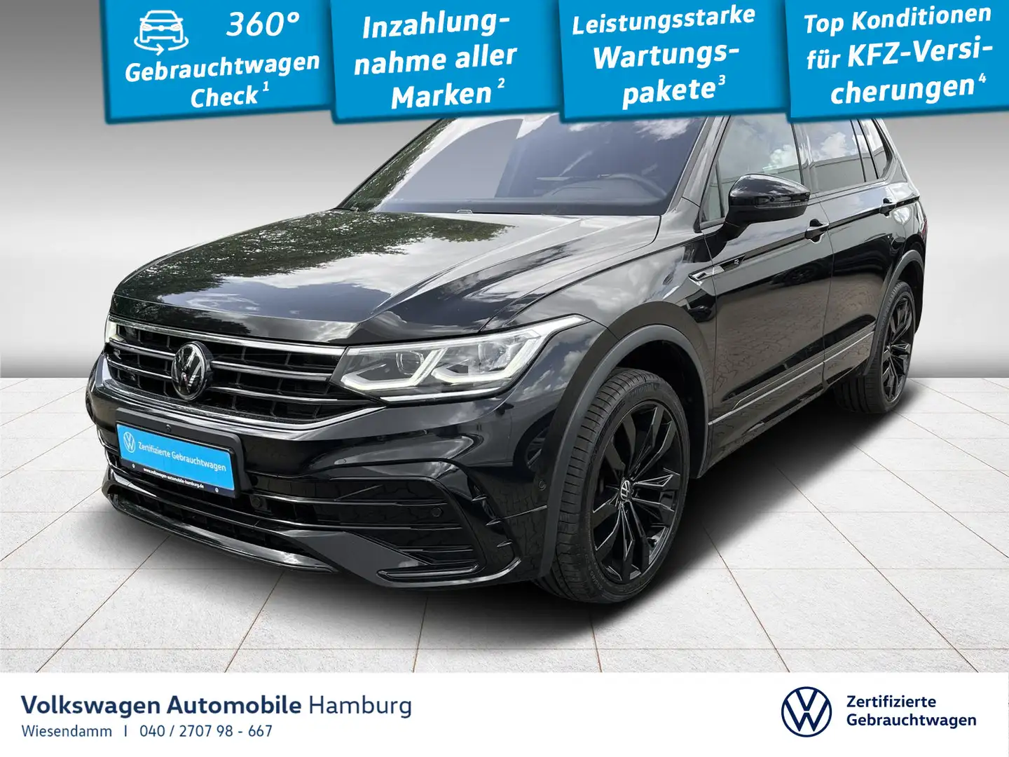 Volkswagen Tiguan Allspace R-Line 2.0 TSI DSG AHK/PANO/LM20 Noir - 1