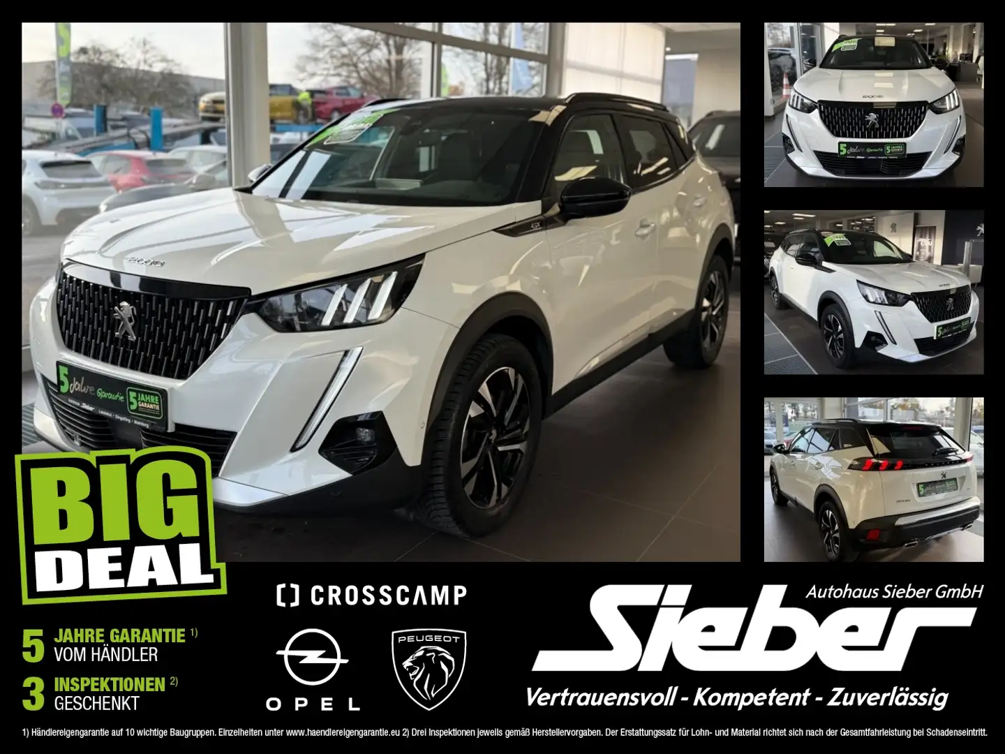 Peugeot 2008 1.2 PureTech 130 GT Kamera*LED*2xKlima*Sport Blanc - 1