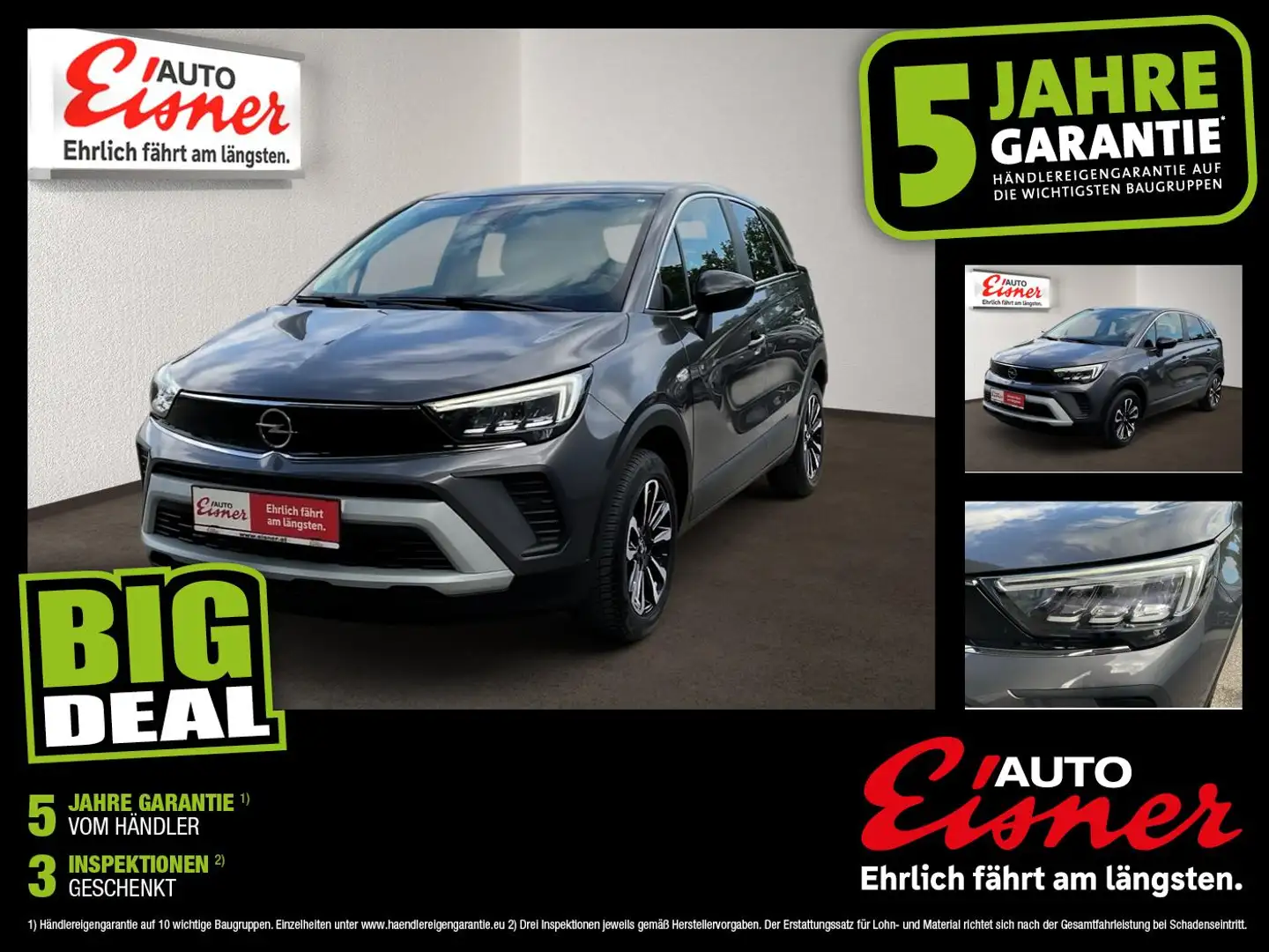 Opel Crossland 1.2 Turbo Elegance 2xKlima AUT KlimaA Grau - 1
