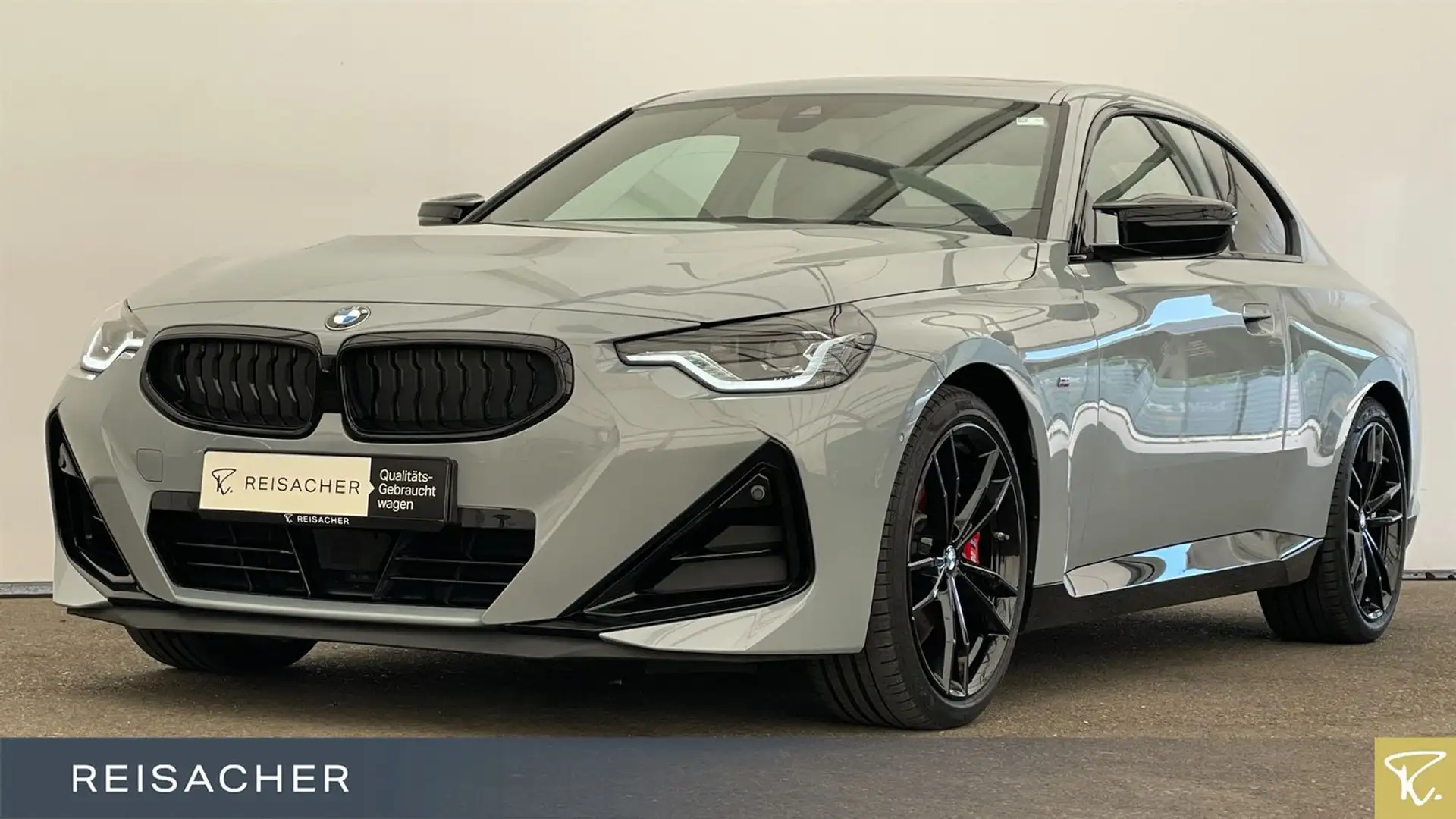 BMW 240 A xDr Coupé AHK GlasD ACC RFK HuD H&K 19" Gris - 1