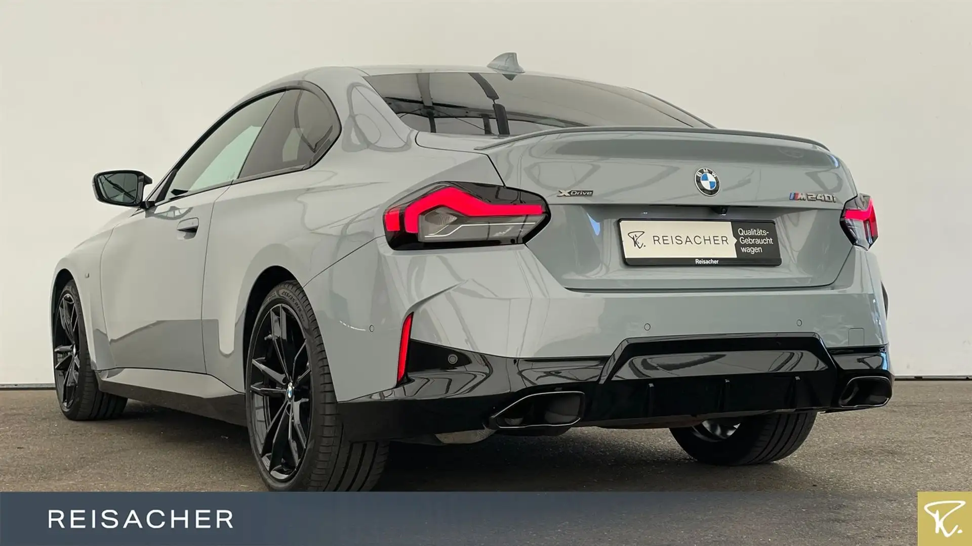 BMW 240 A xDr Coupé AHK GlasD ACC RFK HuD H&K 19" Gris - 2