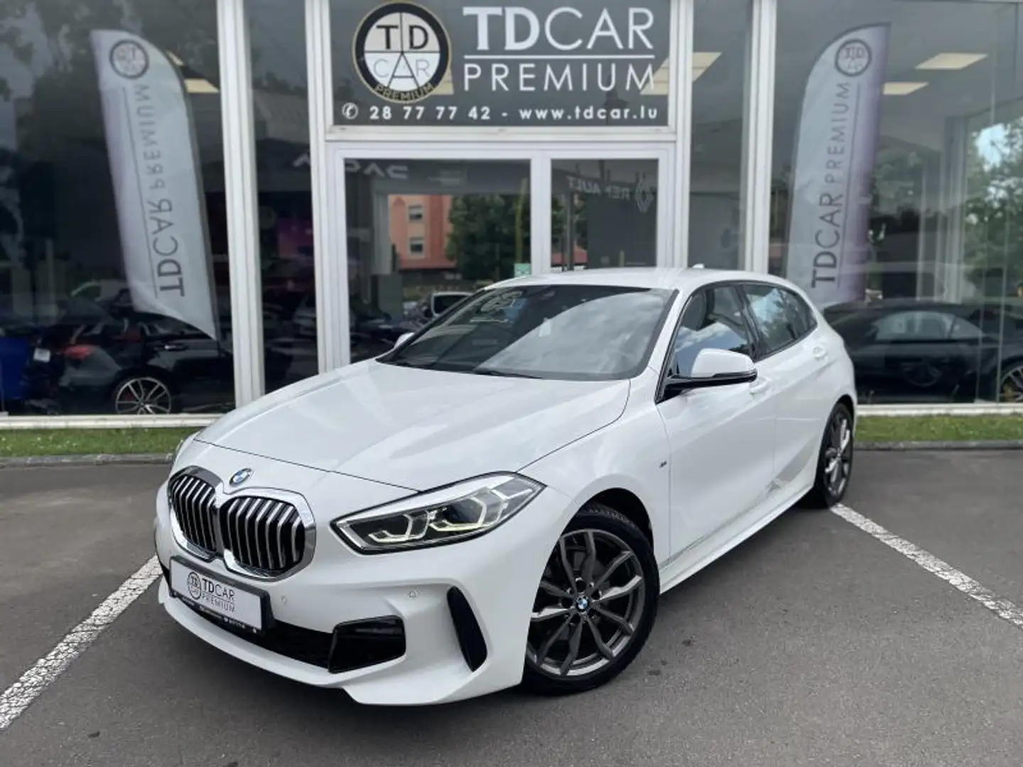BMW 118 i PACK M Sport Auto Blanc - 1