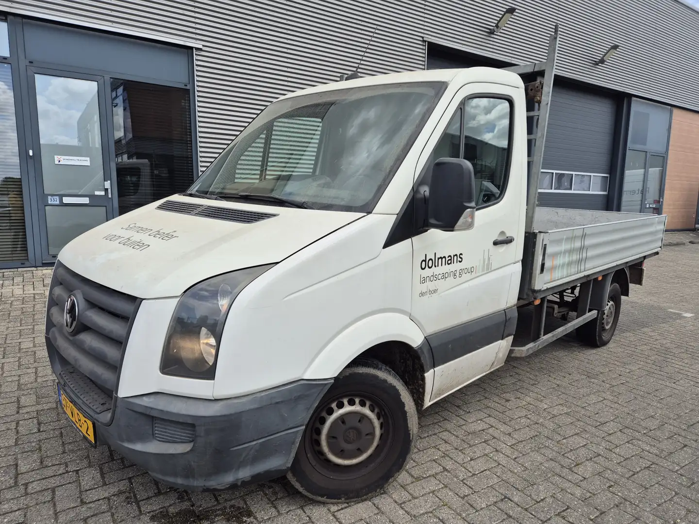 Volkswagen Crafter 32 2.5 TDI L2 pick-up laadkraan 700kg hiab lang 28 Blanco - 1
