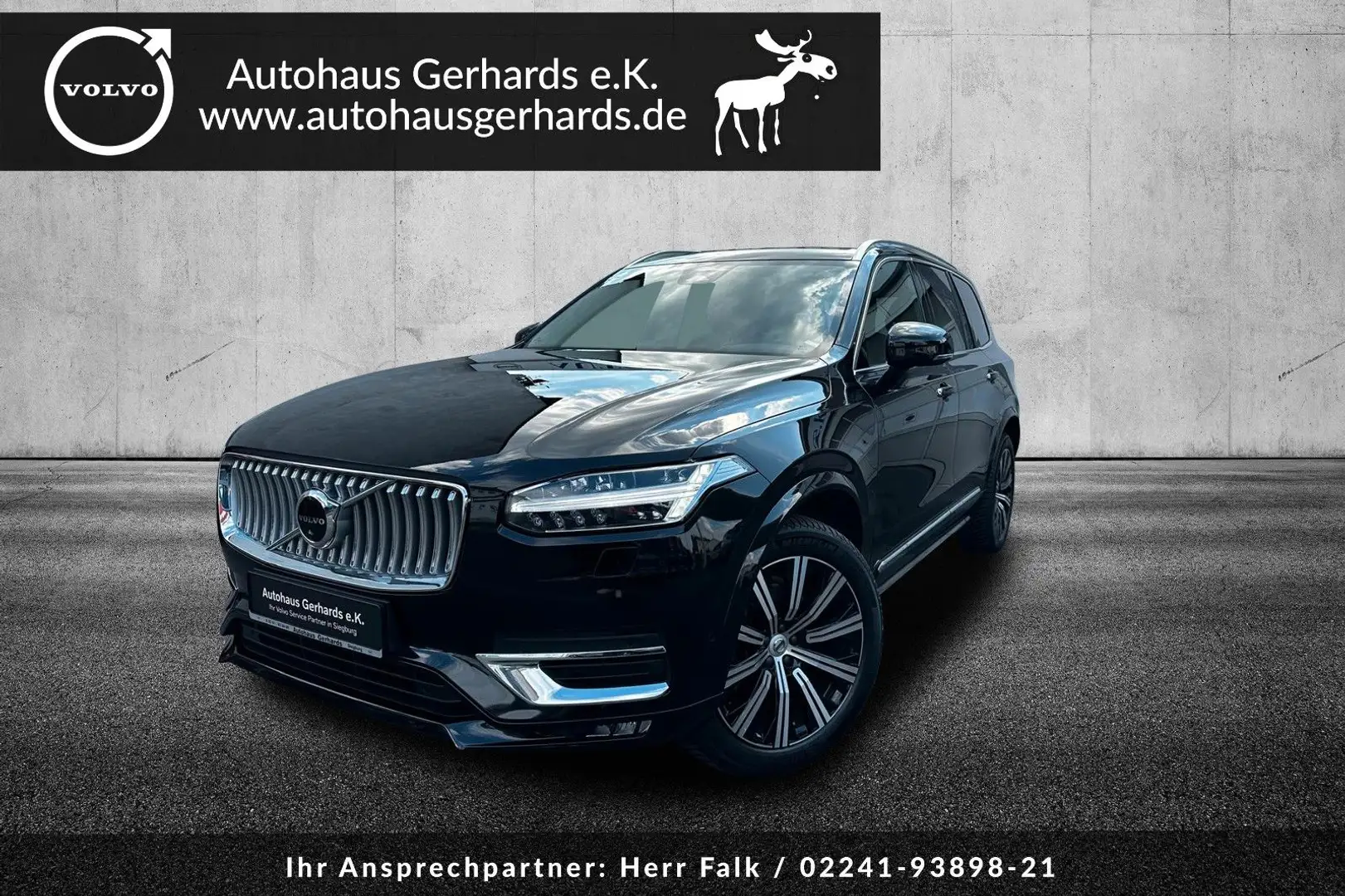 Volvo XC90 B5 AWD Plus 7Sitzer Pano 360° AHK Standh. Schwarz - 1