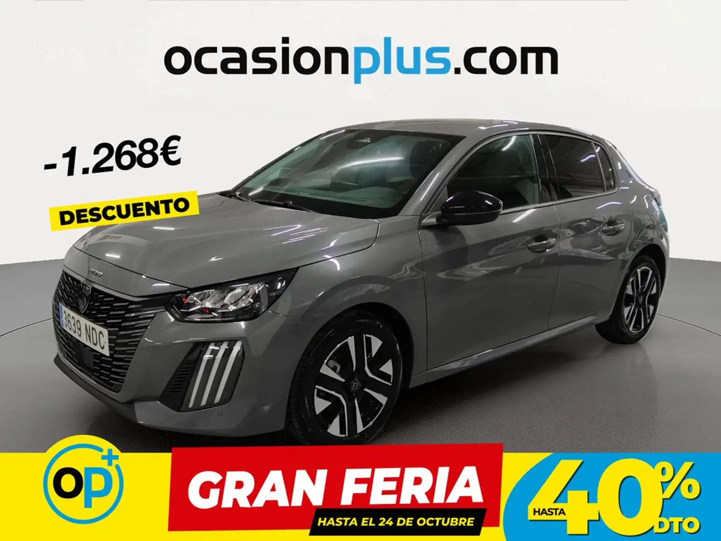 Peugeot 208 1.2 Puretech S&S Allure 100 Gris - 1