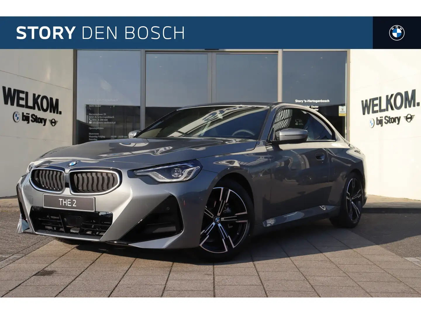 BMW 218 2 Serie Coupé 218i M Sport Automaat / Adaptieve LE Grijs - 1