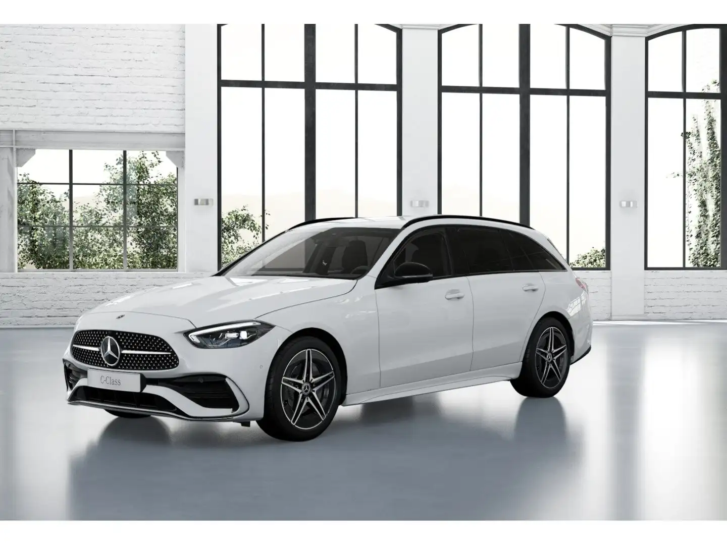 Mercedes-Benz C 220 D 4Matic T-Modell AMG Line, Night Paket, Abstand-A Weiß - 1