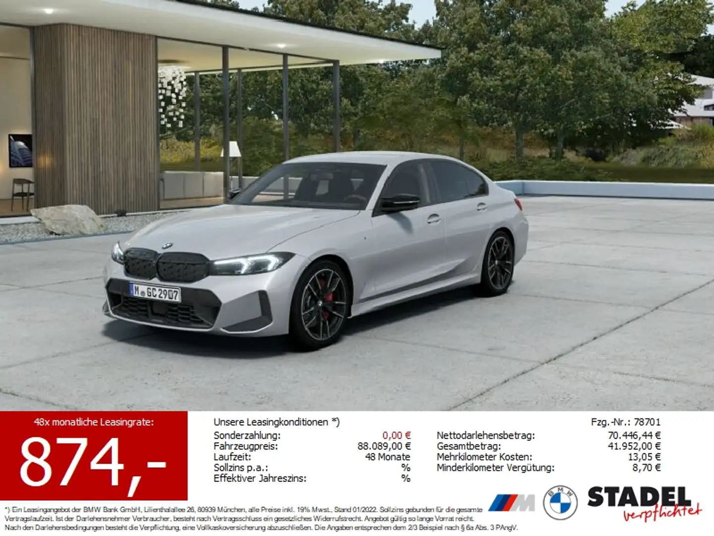 BMW 340 Mi xDrive Limousine Grau - 1