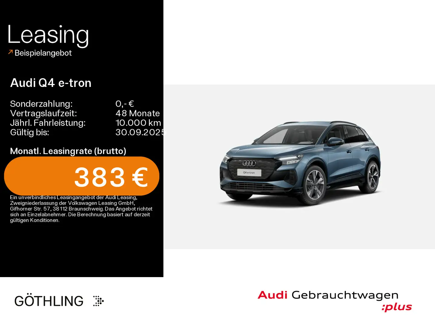 Audi Q4 e-tron 45 advanced*LED*Virtual*Navi+*Sportsit Blau - 1