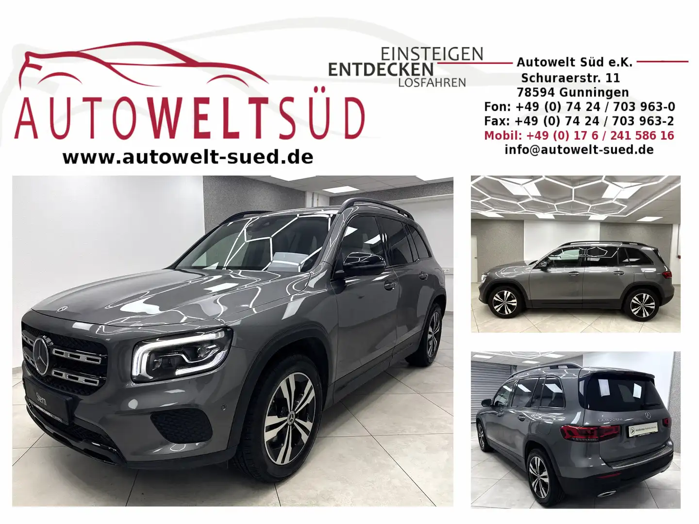 Mercedes-Benz GLB 220 d Progressive Night StHz AHK DTR 2x Spur Beam AugR Gris - 1