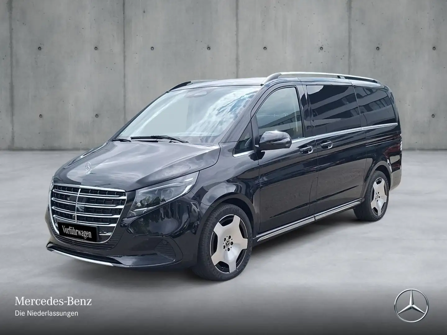 Mercedes-Benz V 300 d 4M EXCLUSIVE+Allrad+SchiebDa+9G+AHK+Navi Schwarz - 2