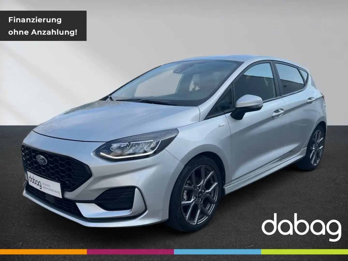 Ford Fiesta 1.0 EcoBoost Hybrid S&S ST-LINE Silber - 1