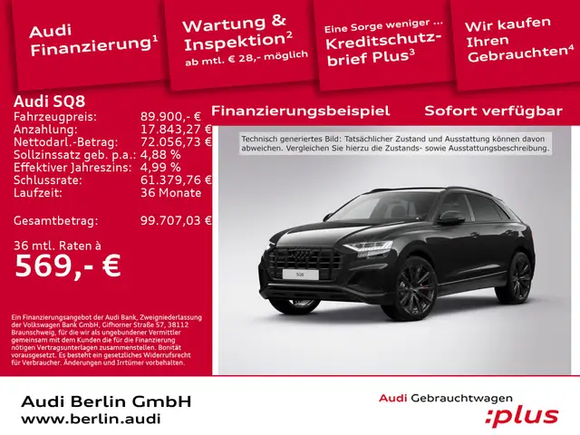 Audi SQ8 competition plus TFSI tiptr. 360°K HUD PANO