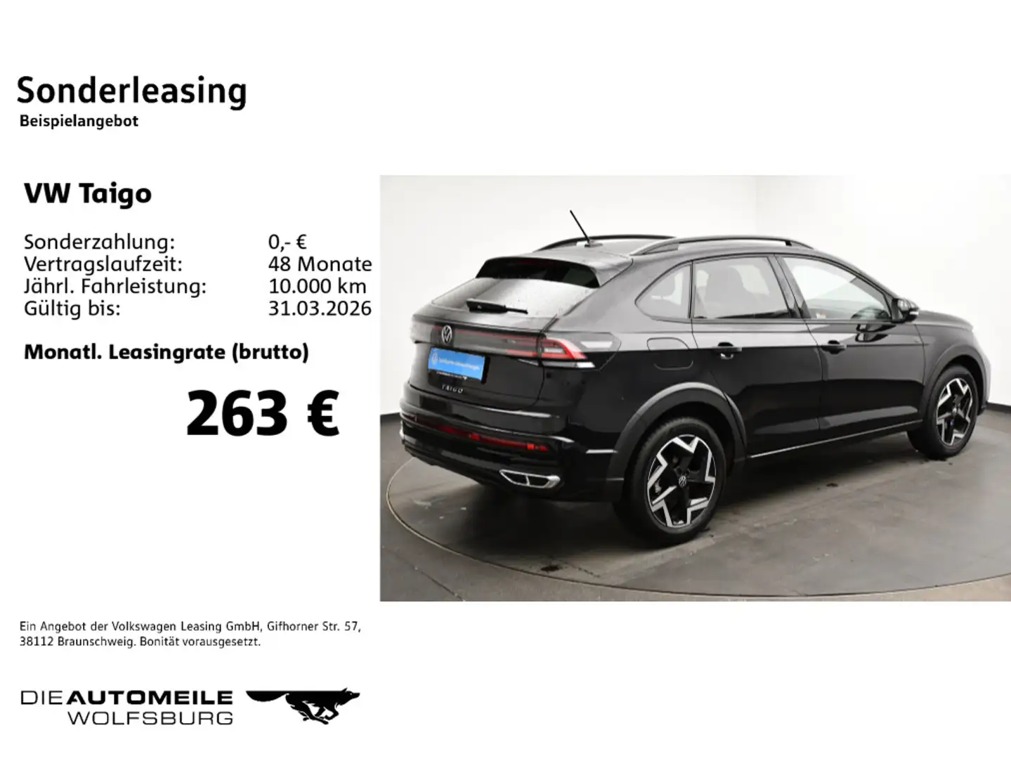 Volkswagen Taigo 1.5 TSI DSG R-Line Matrix/ACC/AHK Schwarz - 2