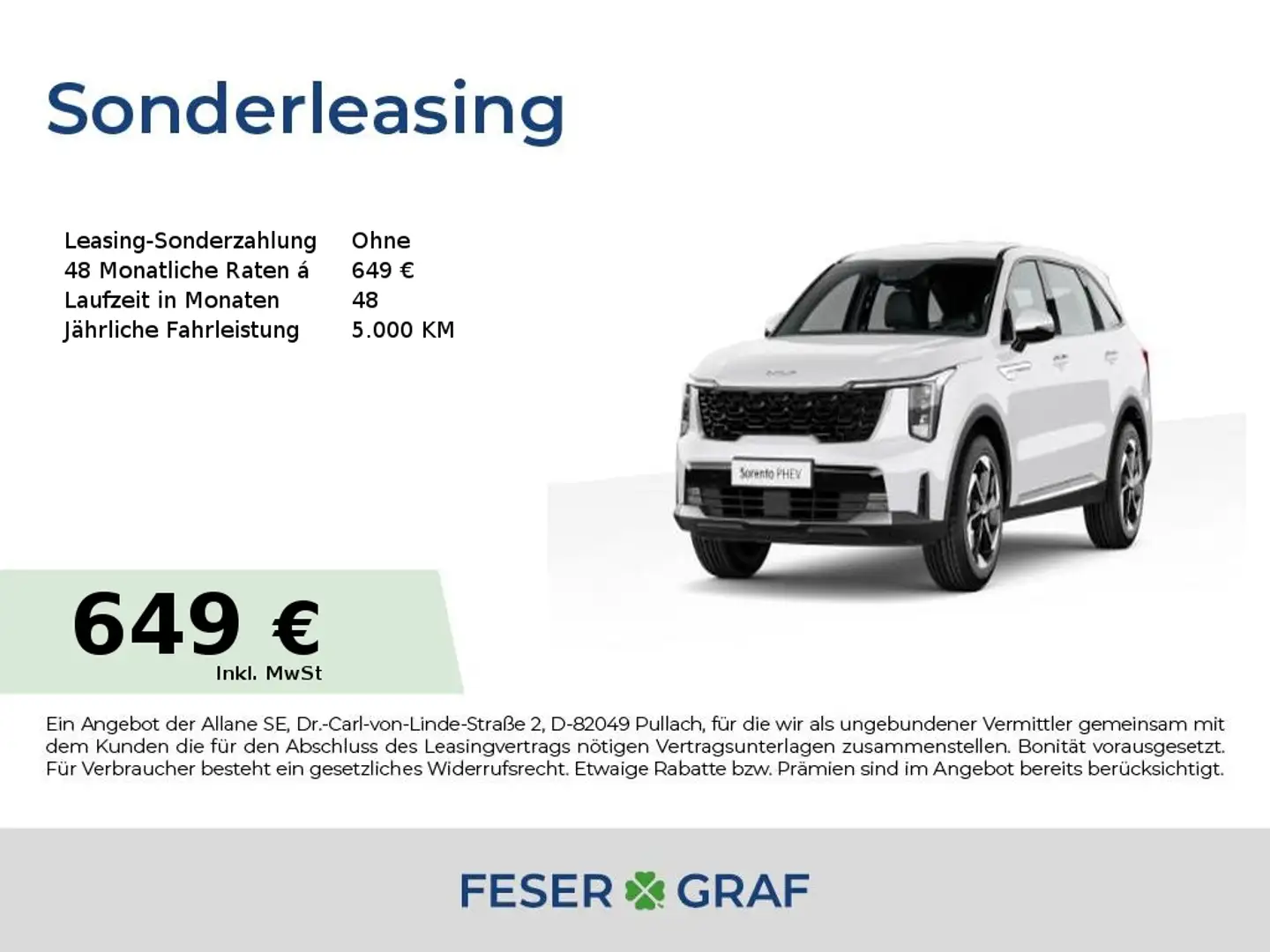 Kia Sorento 1.6T-GDI PHEV AWD Plug&Ride Weiß - 1