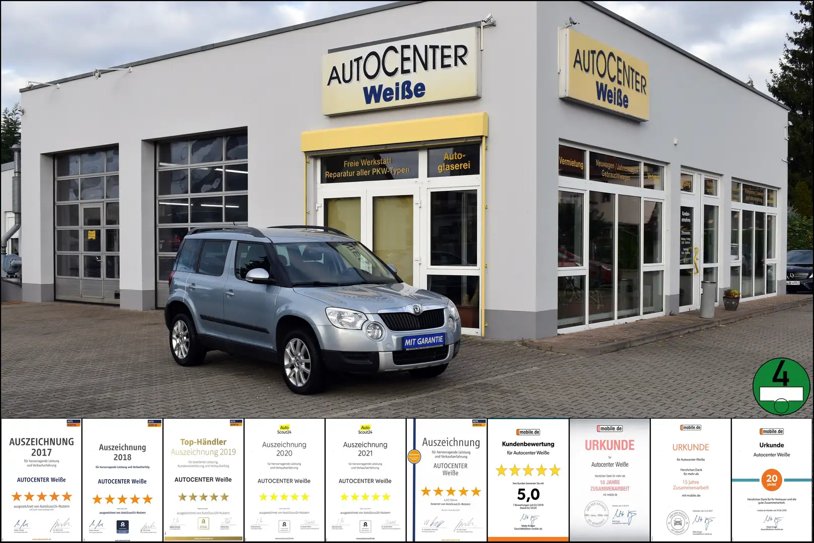 Skoda Yeti Ambition Plus Edition TÜV-Neu Navi S-Heft Blauw - 1