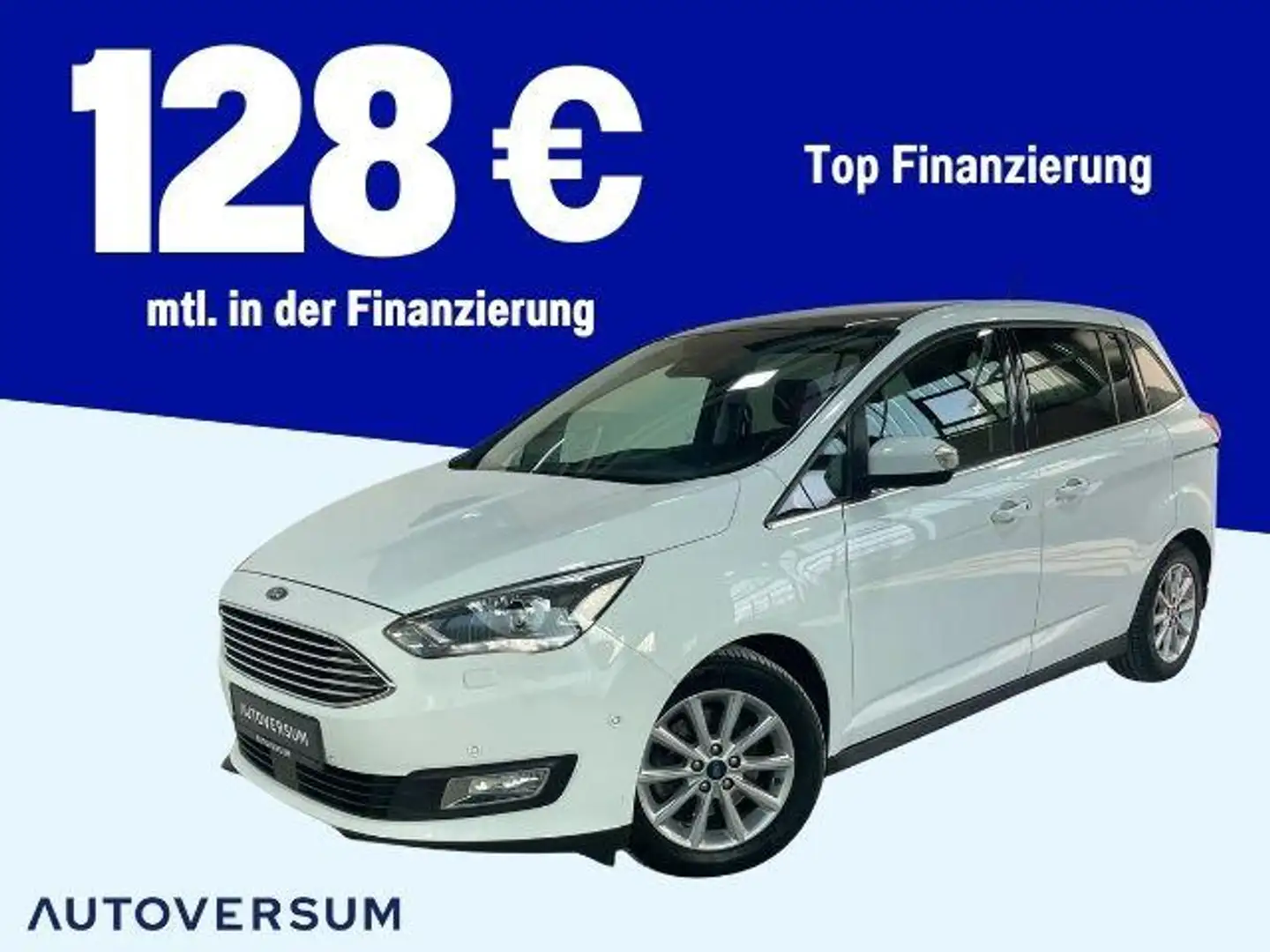 Ford C-Max Grand C-Max TDCi Titan 7Sitz*AHK*PANO* Weiß - 1