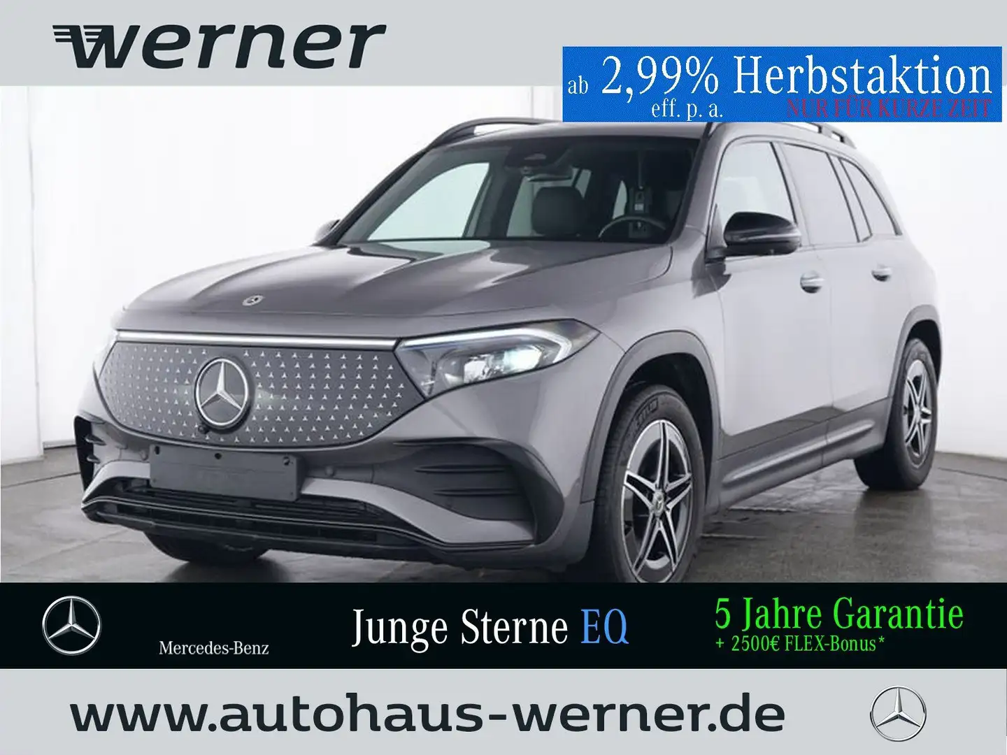 Mercedes-Benz EQB 350 4M AMG-PREM NIGHT FAP AHK MEMORY BURMEST Grau - 1