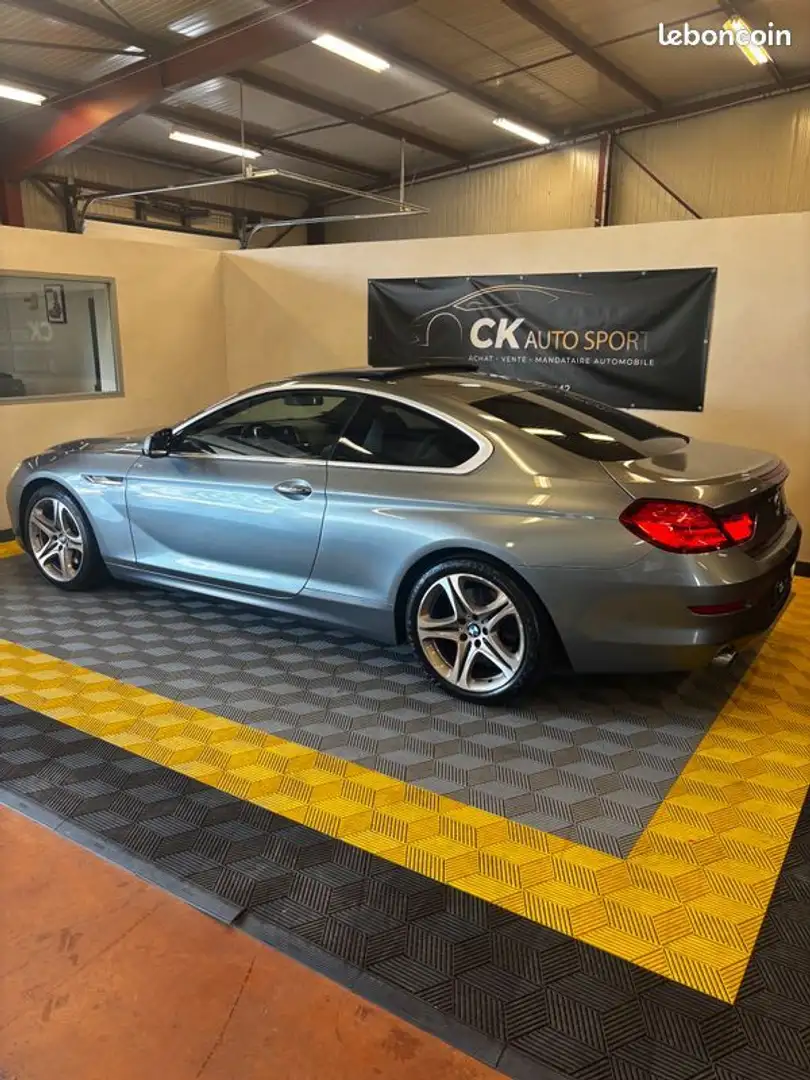 BMW 640 Coupé 640dA 313ch Luxe Gris - 2