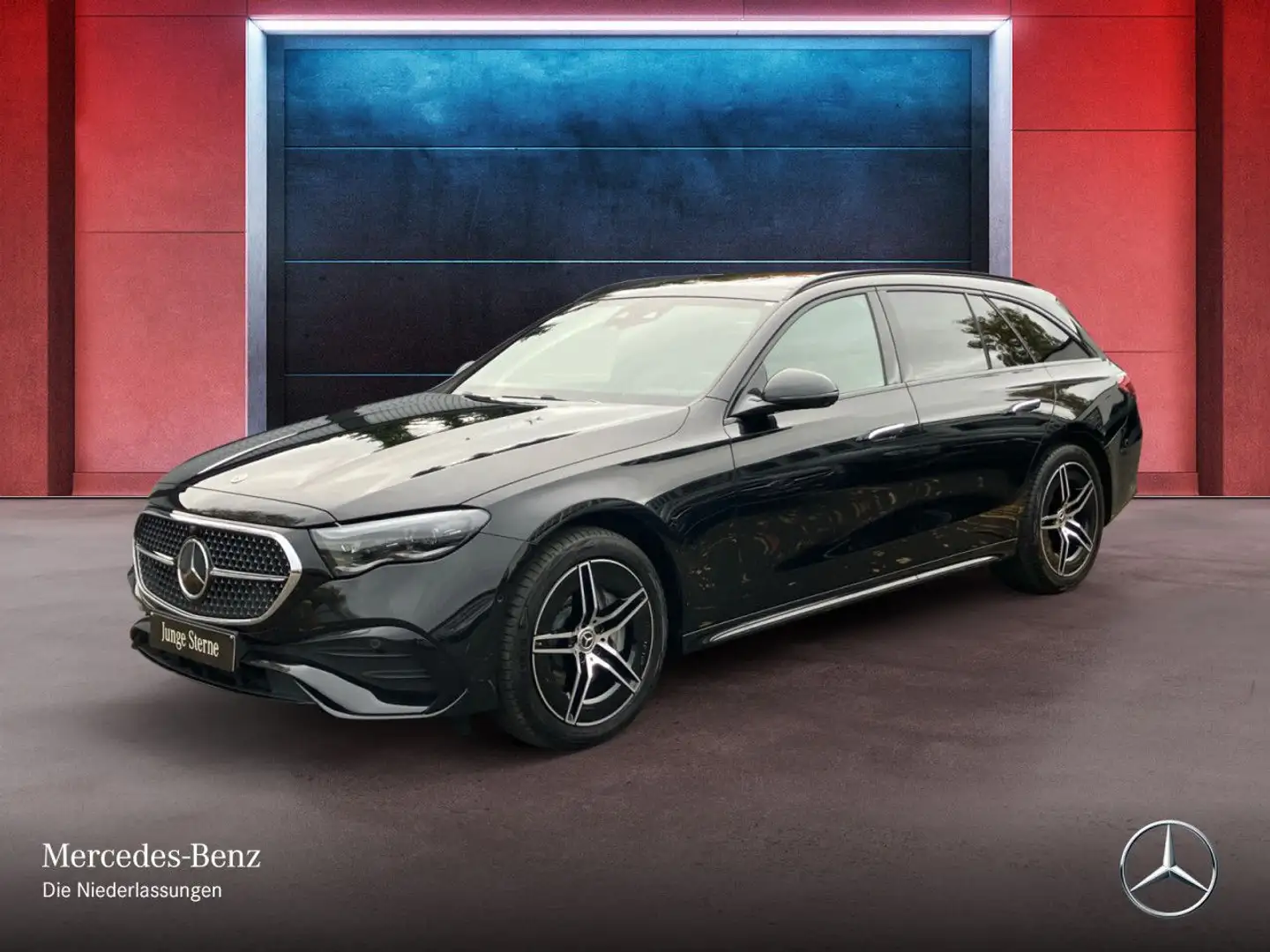 Mercedes-Benz E 200 T AMG Fahrass 360° Airmat Stdhzg Pano Distr. Schwarz - 2