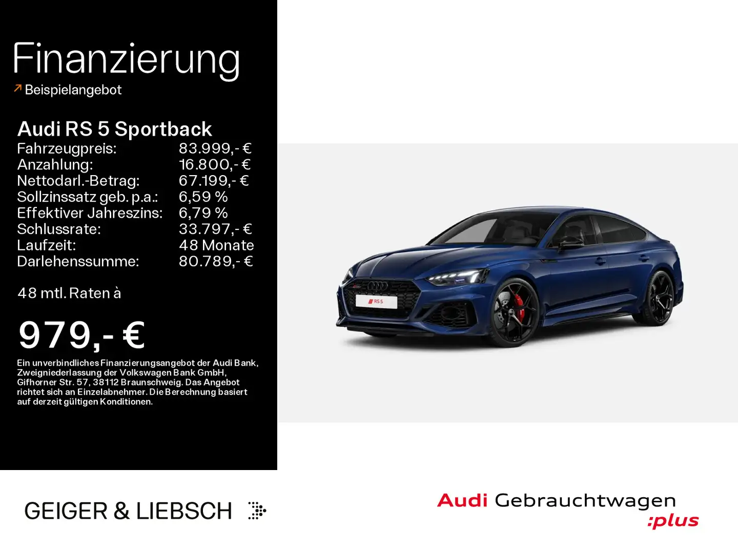 Audi RS5 *NAVI-PLUS*LASER*B&O*290KM/H*OPTIK Blau - 1
