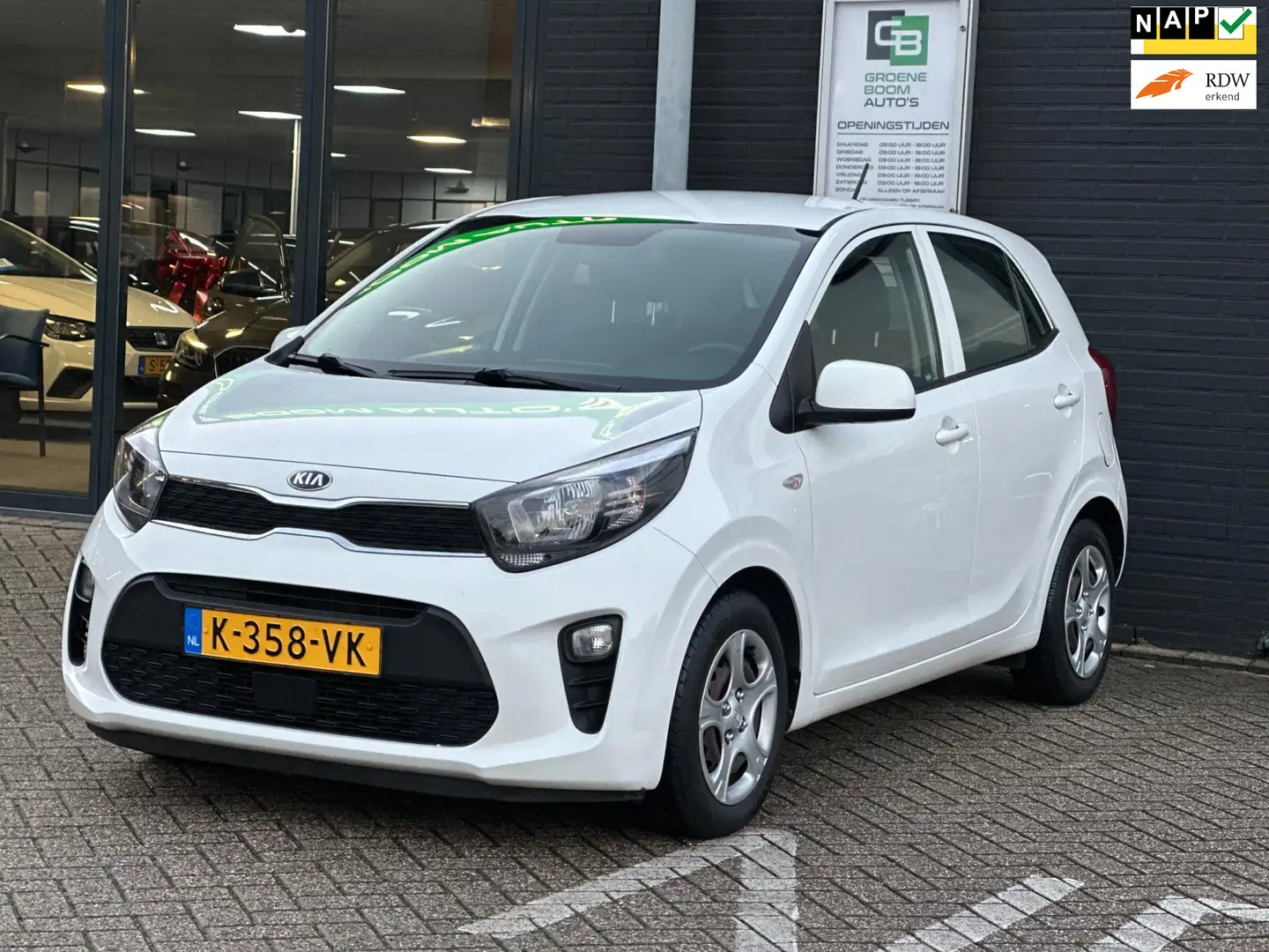 Kia Picanto 1.0 DPi ComfortLine 5p/1STE EIG/AIRCO/NL-AUTO NAP! Wit - 1