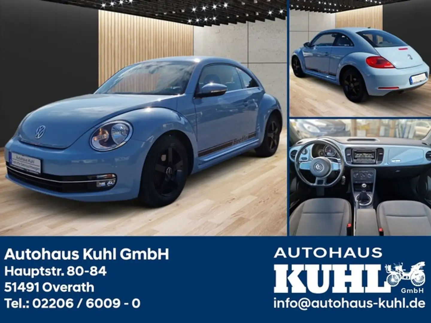 Volkswagen Beetle 1.2 TSI Klima+SHZ+Inspektionsheft Blau - 1