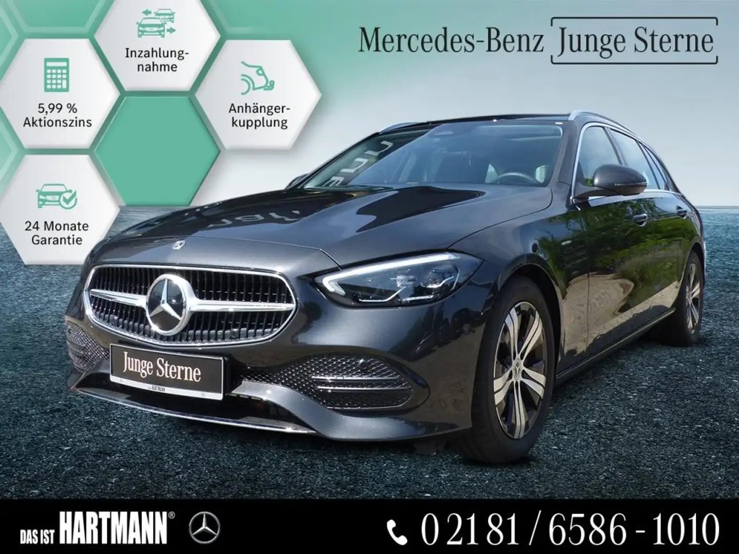 Mercedes-Benz C 180 T AVANTGARDE+AHK+PANO+TOTWIN-ASS+RF-KAMERA Grau - 1