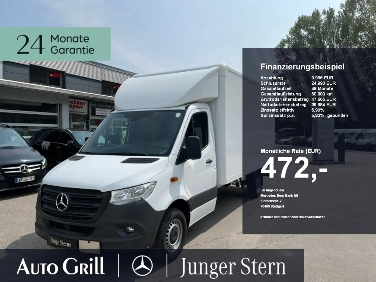 Mercedes-Benz Sprinter 317 Koffer *LBW*Klima*3Sitze*Navi*MBUX Weiß - 1