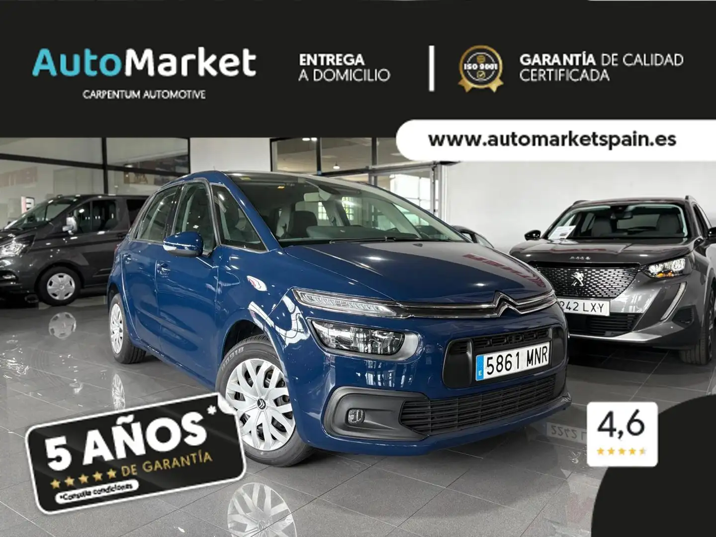 Citroen C4 Picasso 1.6BlueHDI S&S Feel EAT6 120 Azul - 1