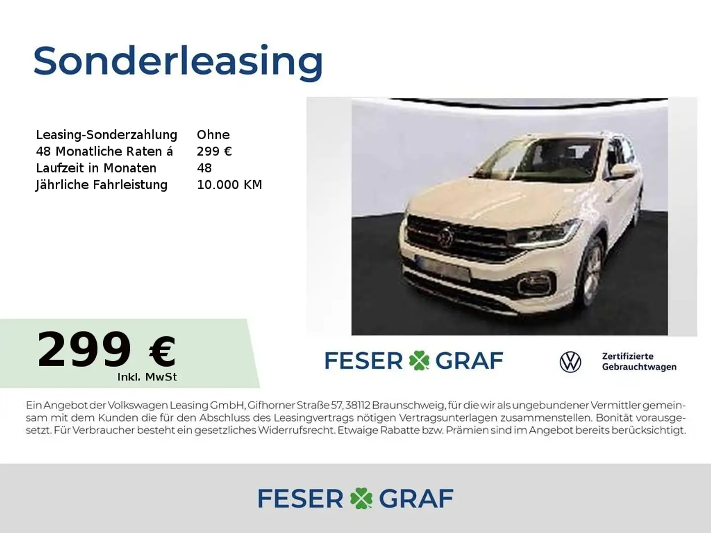 Volkswagen T-Cross Style 1.5 TSI LED SiHz Weiß - 1