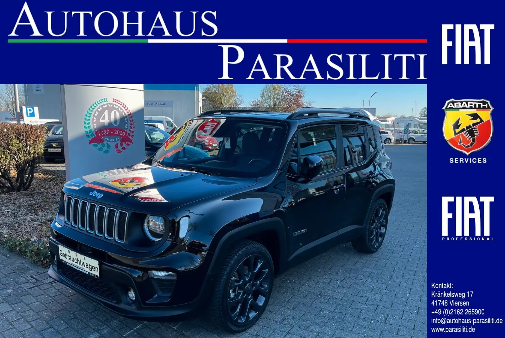 Jeep Renegade e-Hybrid S-Edition Automatik Leder LED Noir - 1