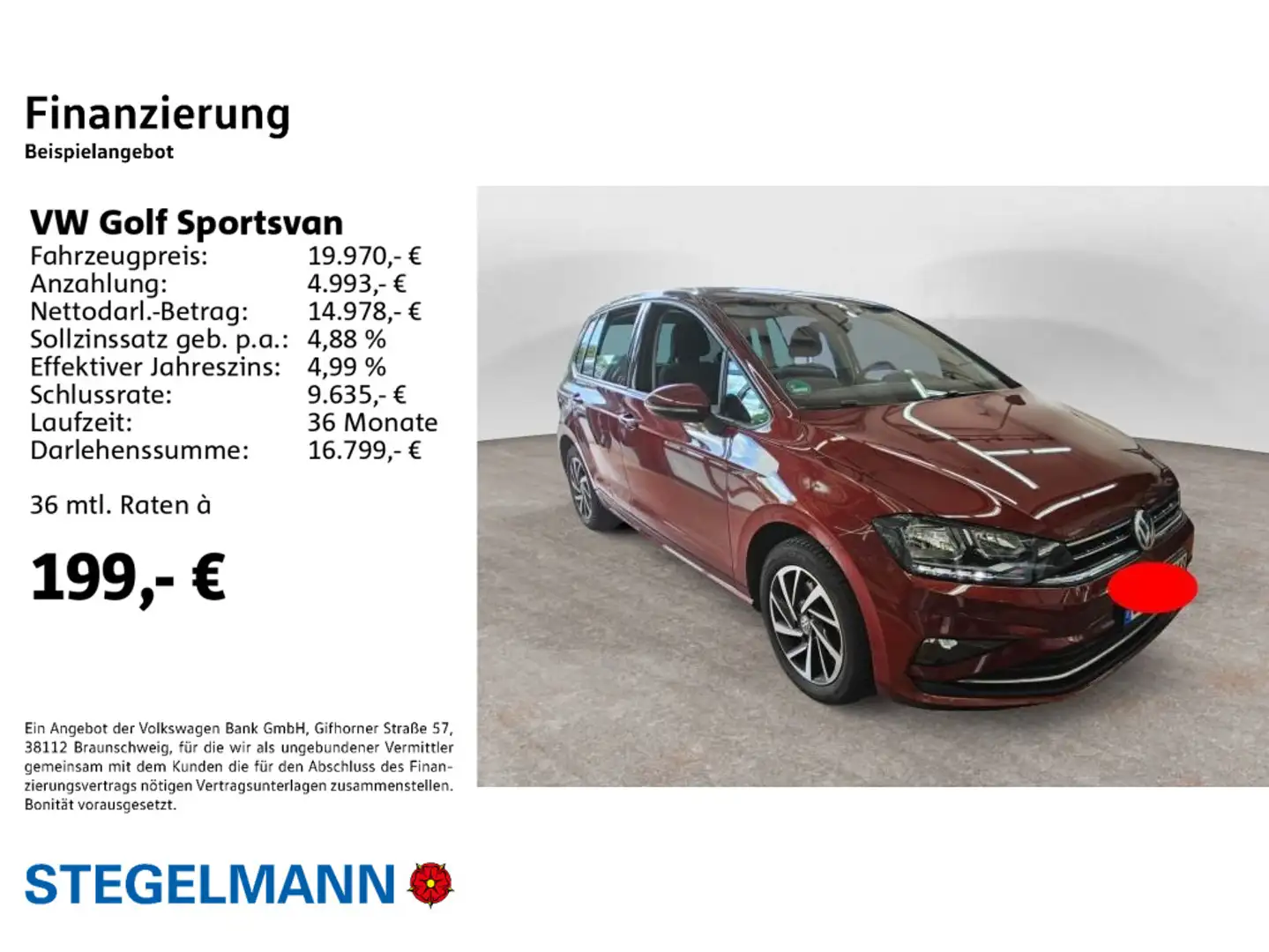 Volkswagen Golf Sportsvan Golf VII Sportsvan 1.5 TSI DSG Join *Navi*PDC*Si Rouge - 2