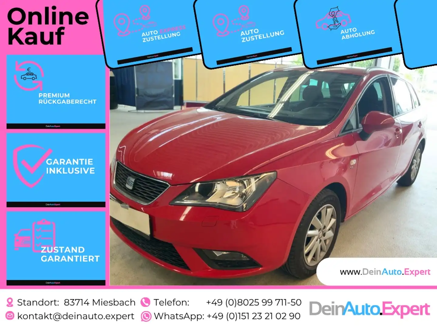 SEAT Ibiza ST 1.2 TSI Style*NAVI*PDC*Klima*SHZG*GRA*Bluetooth Rojo - 1