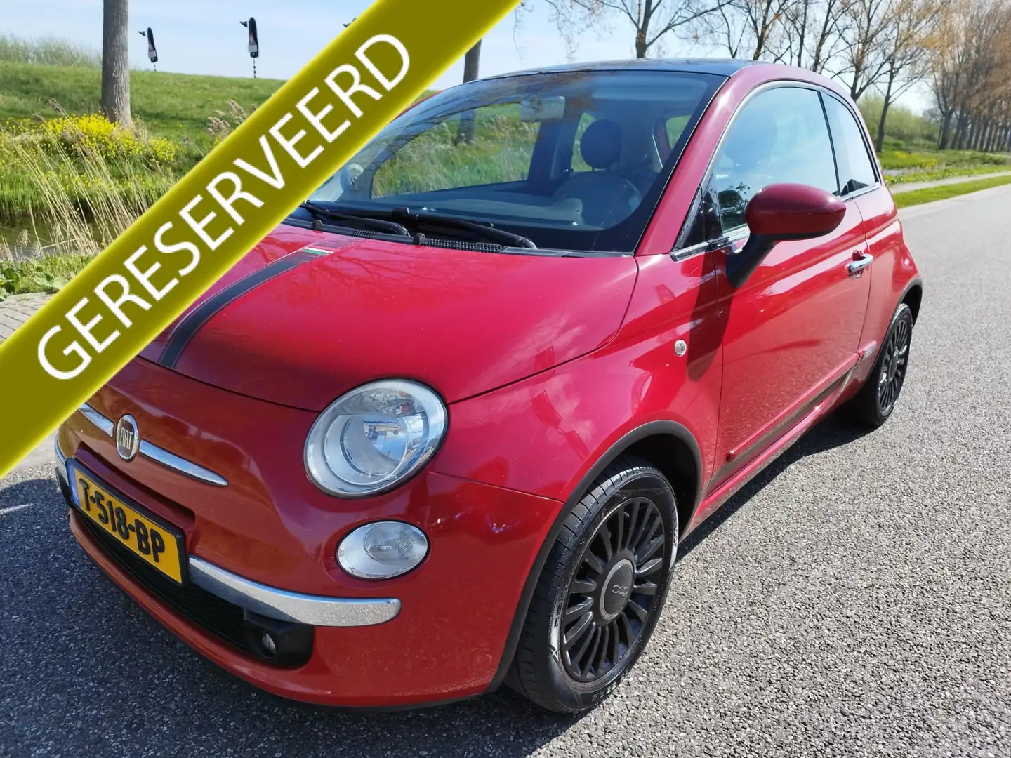 Fiat 500 1.4-16V ** Airco ** 100 PK ** 6 Bak ** Panoramadak Rood - 1