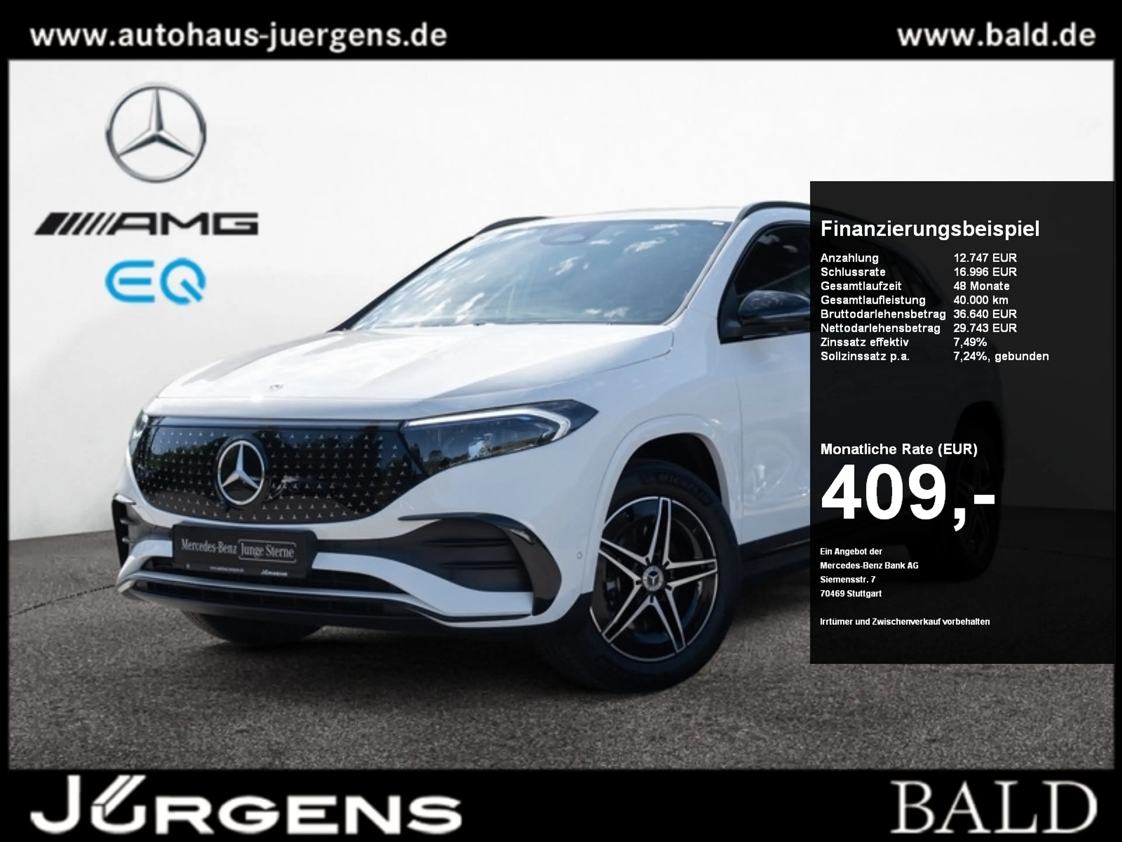 Mercedes-Benz EQA 300 4M AMG-Sport/LED/360/Night/Distr/Totw/18