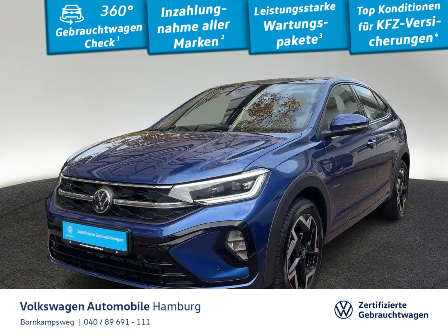 Volkswagen Taigo 1.0 TSI R-Line DSG Rückfkamera Navi Panora Blau - 1