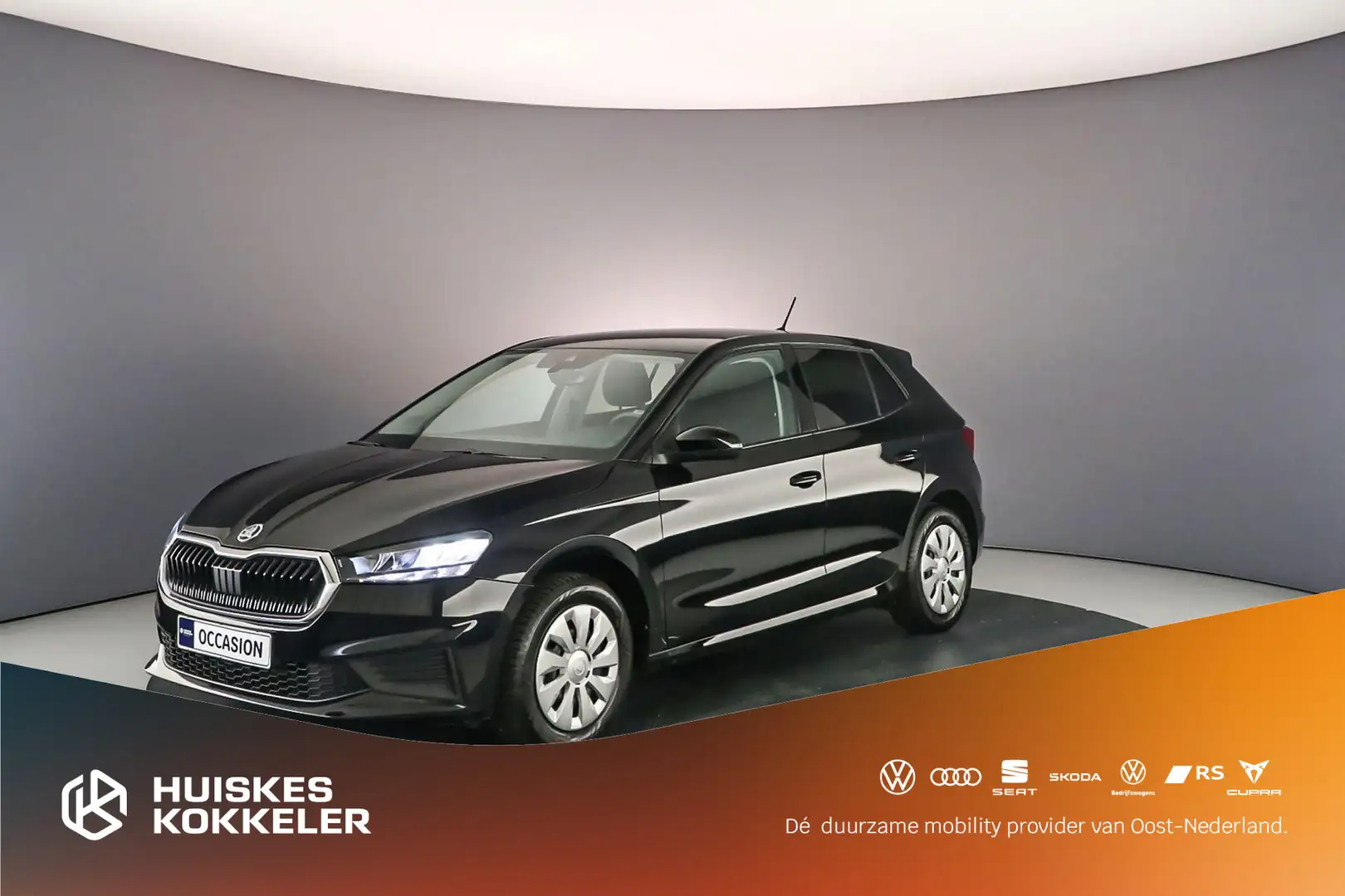 Skoda Fabia Ambition 1.0 TSI 95pk Cruise control, Airco, DAB, Zwart - 1