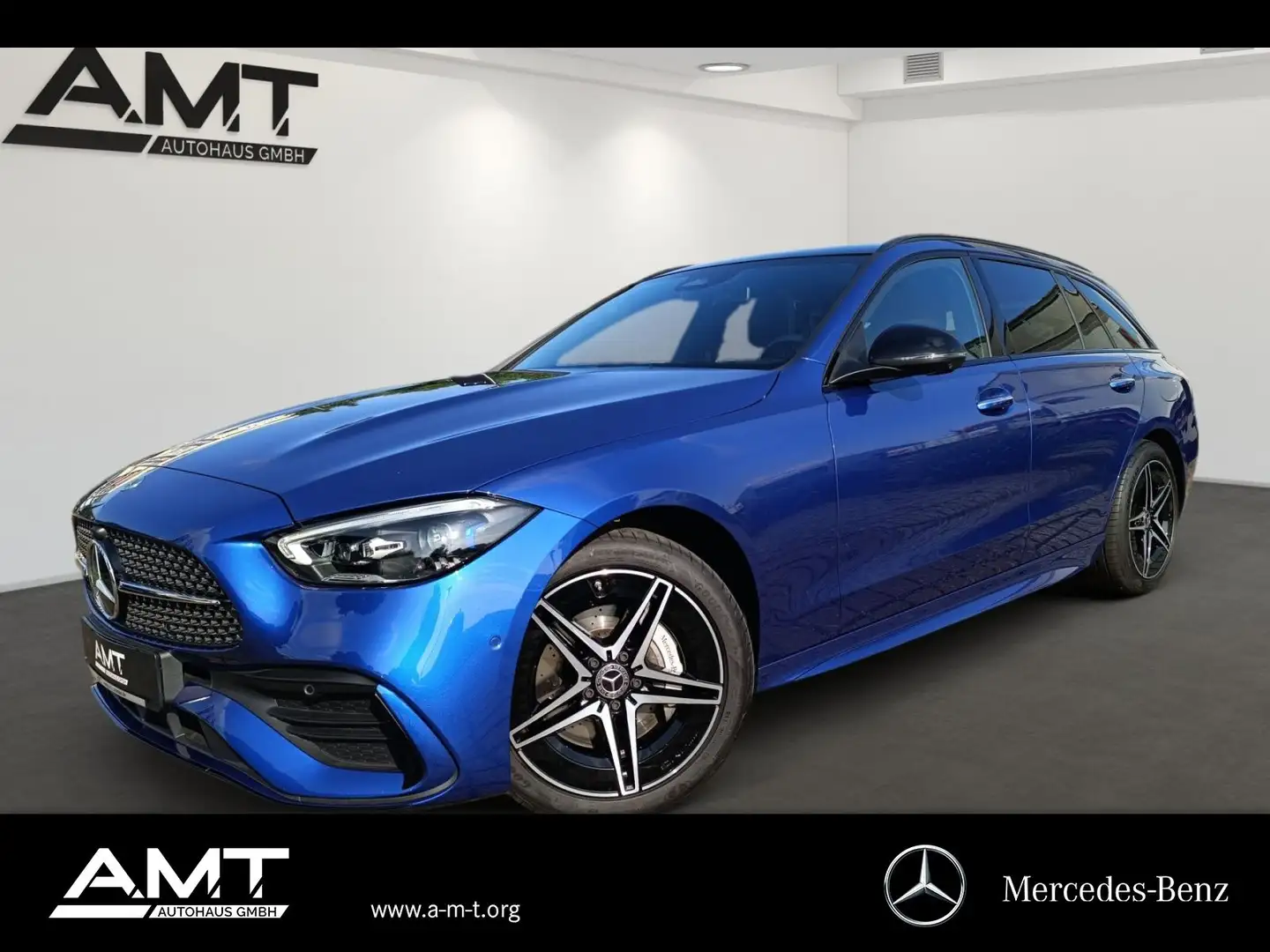 Mercedes-Benz C 300 e T AMG Premium Plus*AHK*Pano*Keyl.*Night Blauw - 1