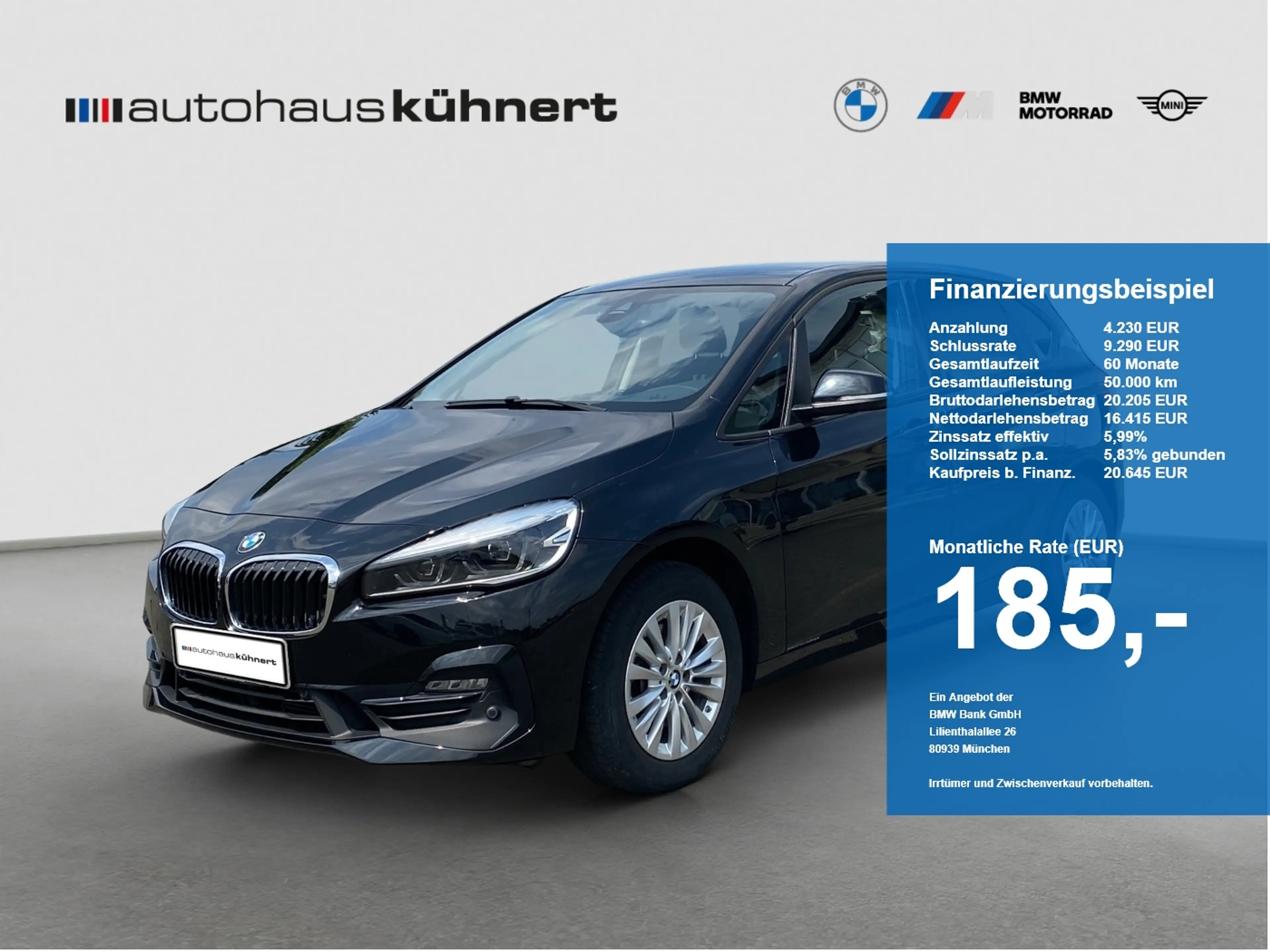 BMW 218 218d xDrive Active Tourer LED AHK HiFi Navi RFK