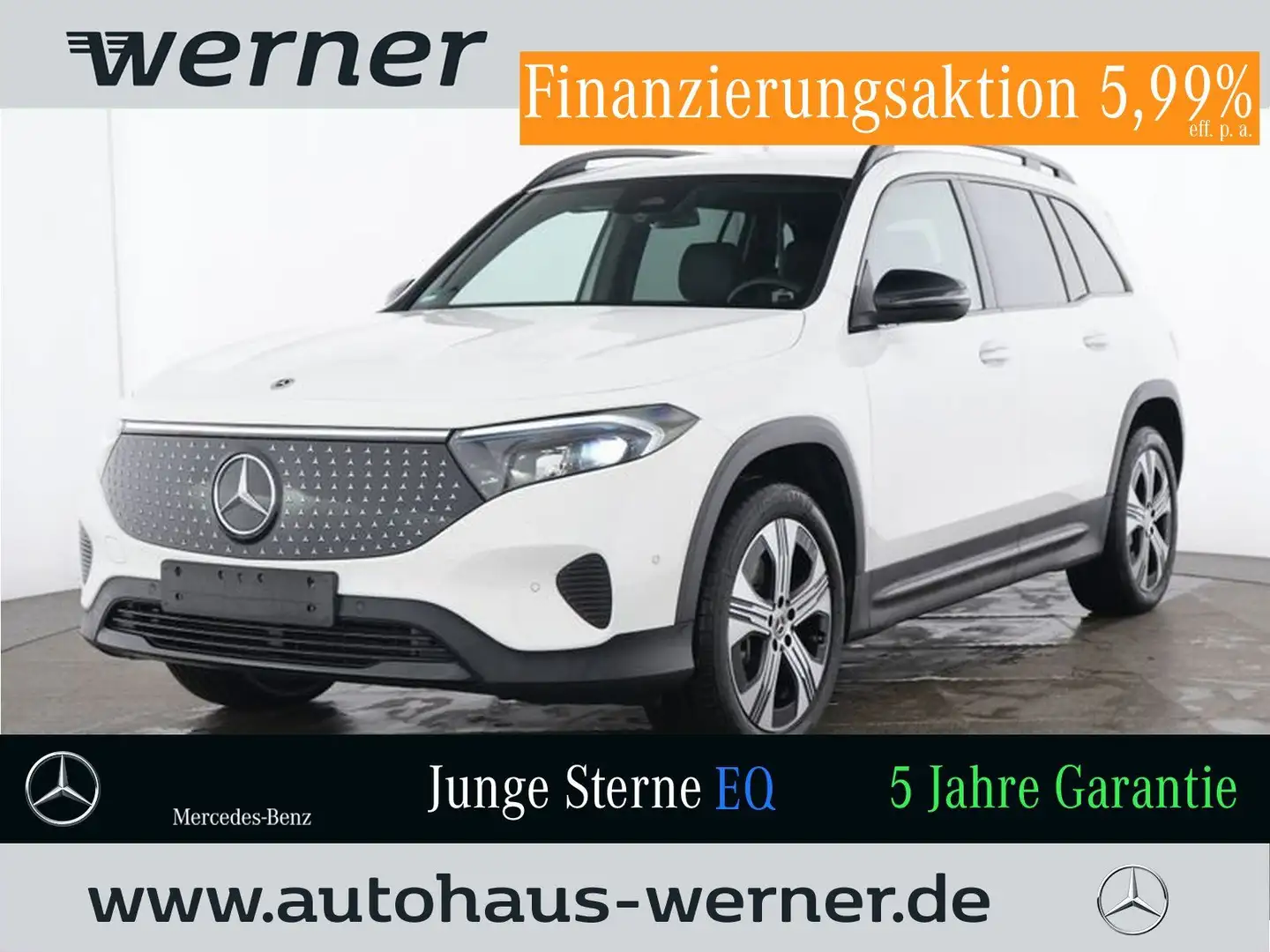 Mercedes-Benz EQB 300 4M EL-ART-ADV+NIGHT KEYLG 19" SOUND WDGS Blanc - 1