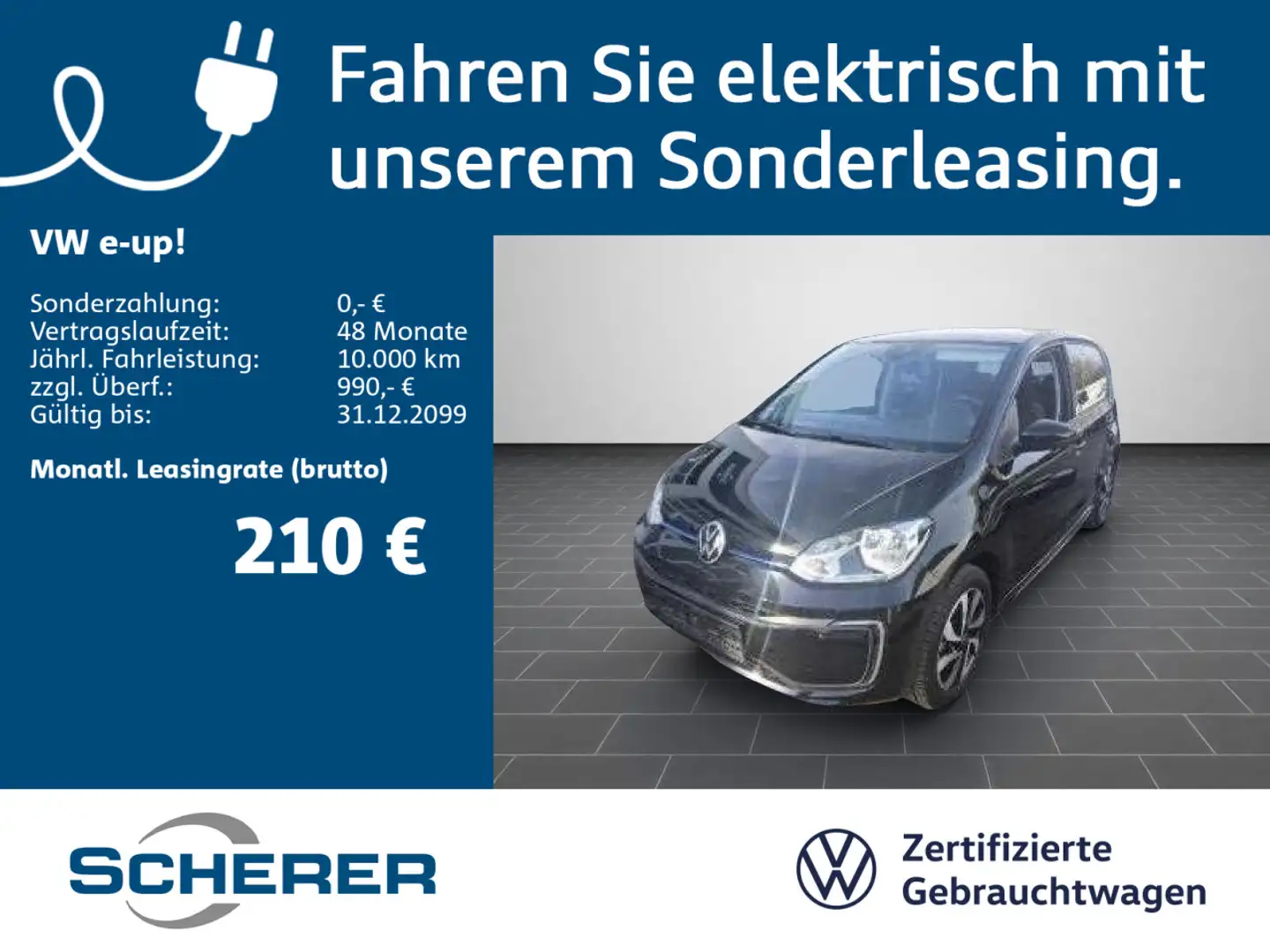Volkswagen e-up! 61 KW *Active* SHZ R-Kamera Climatronic Schwarz - 1