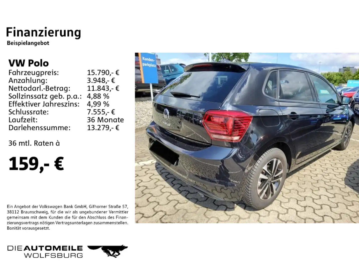 Volkswagen Polo 6 VI 1.0 TSI United Einparkhi/Multilenk/Sit Nero - 2