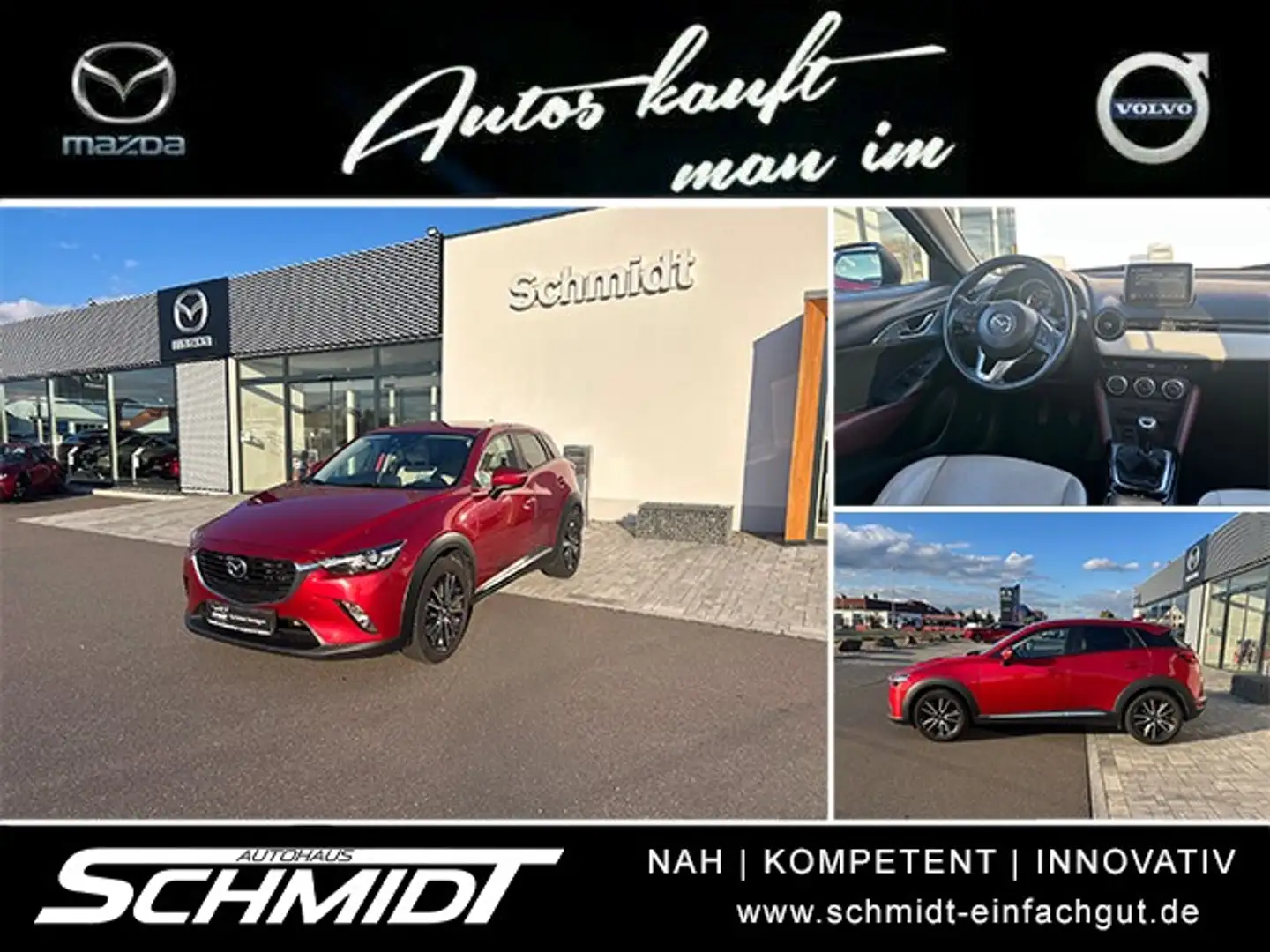 Mazda CX-3 SKYACTIV-G 120 FWD 88 kW (120 PS) Top-Ausstattg, L Rot - 1