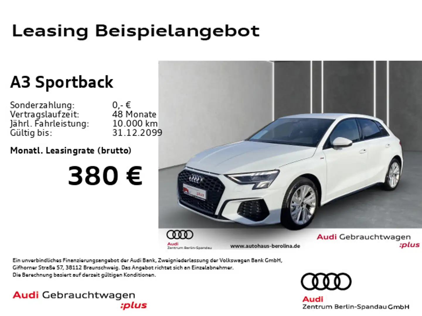 Audi A3 35 TFSI S line S tronic *NAV+*LED* Weiß - 1