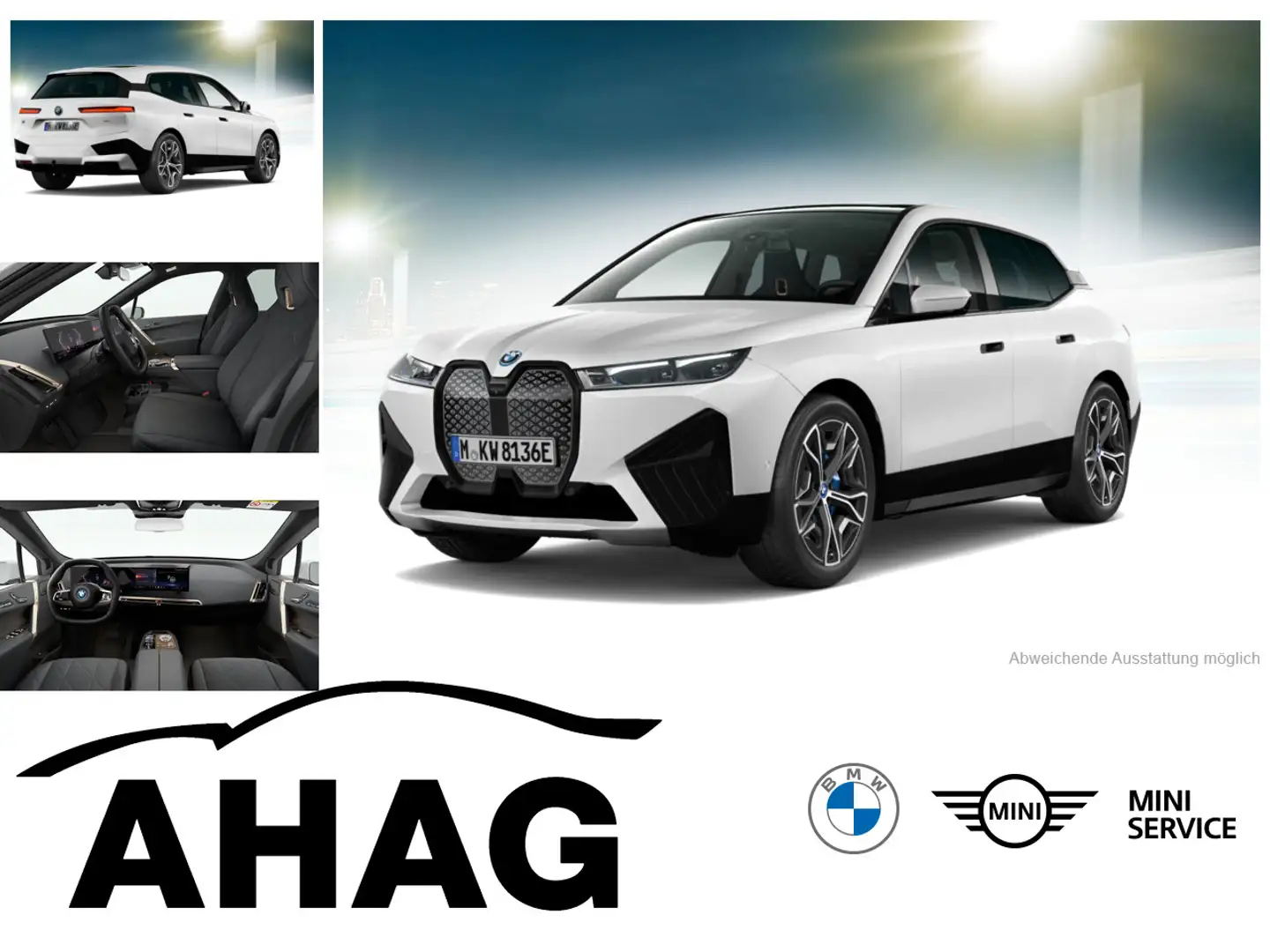 BMW iX xDrive40 Navi Leder Tempom.aktiv Panoramadach Blue Weiß - 1